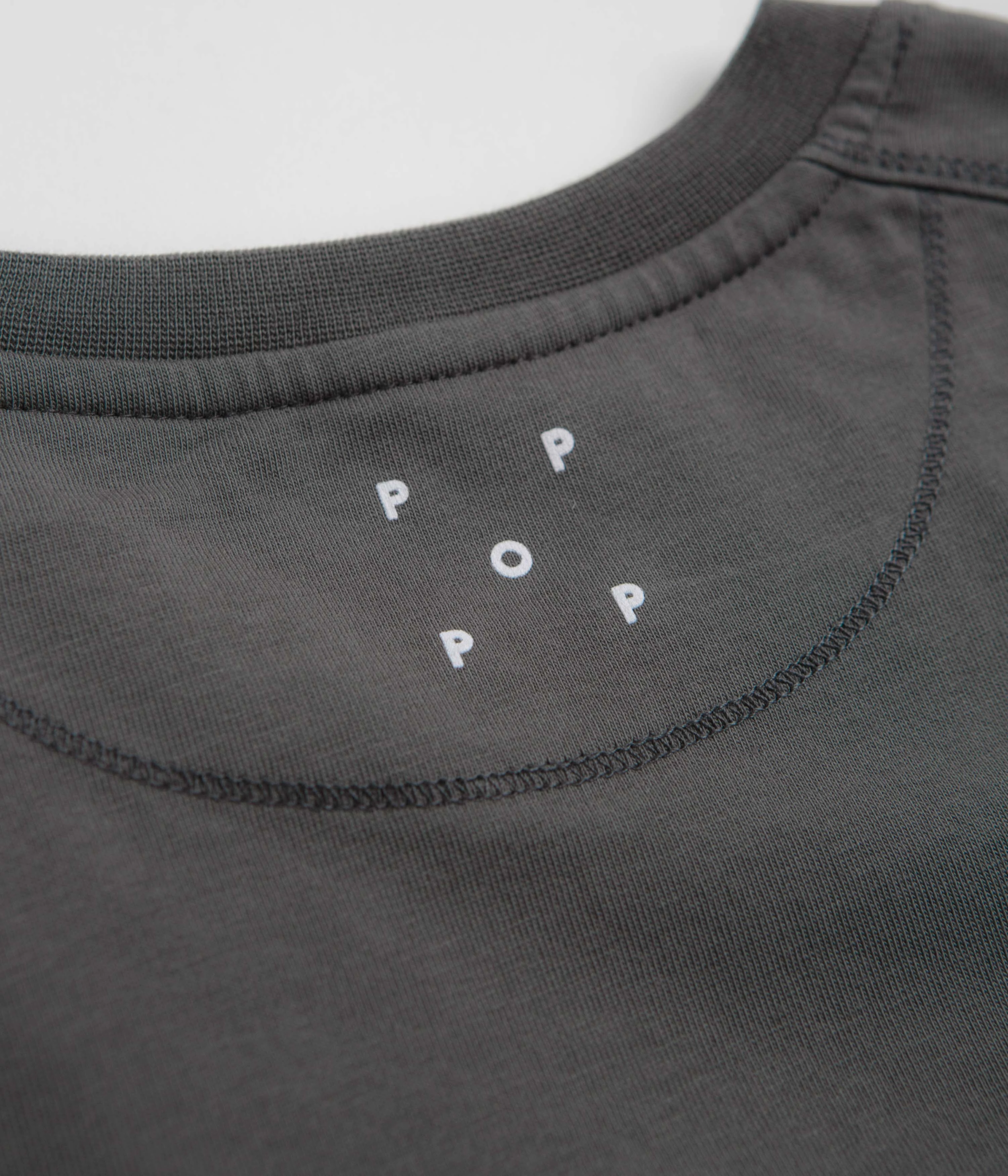 Pop Trading Company Whale T-Shirt - Charcoal beach event lounge event