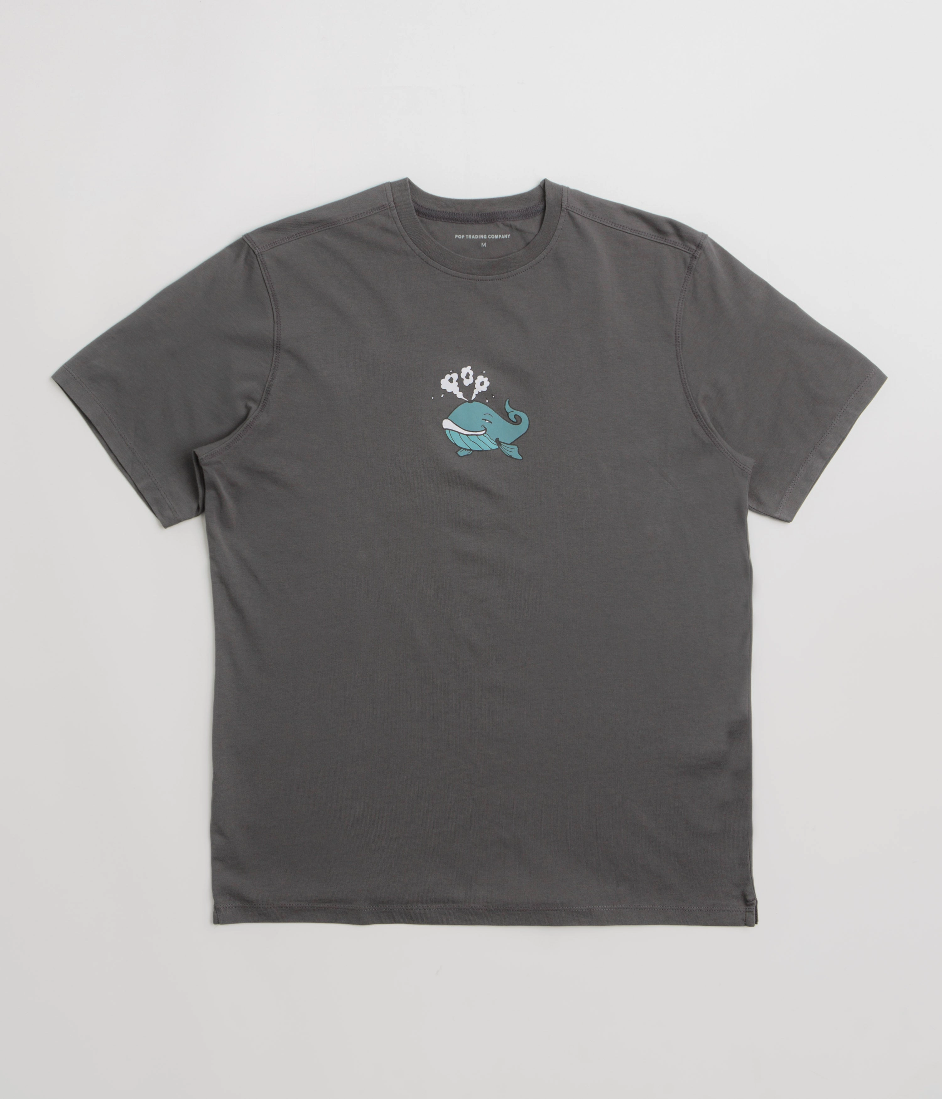 Pop Trading Company Whale T-Shirt - Charcoal Casual Style