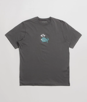 Pop Trading Company Whale T-Shirt - Charcoal Casual Style