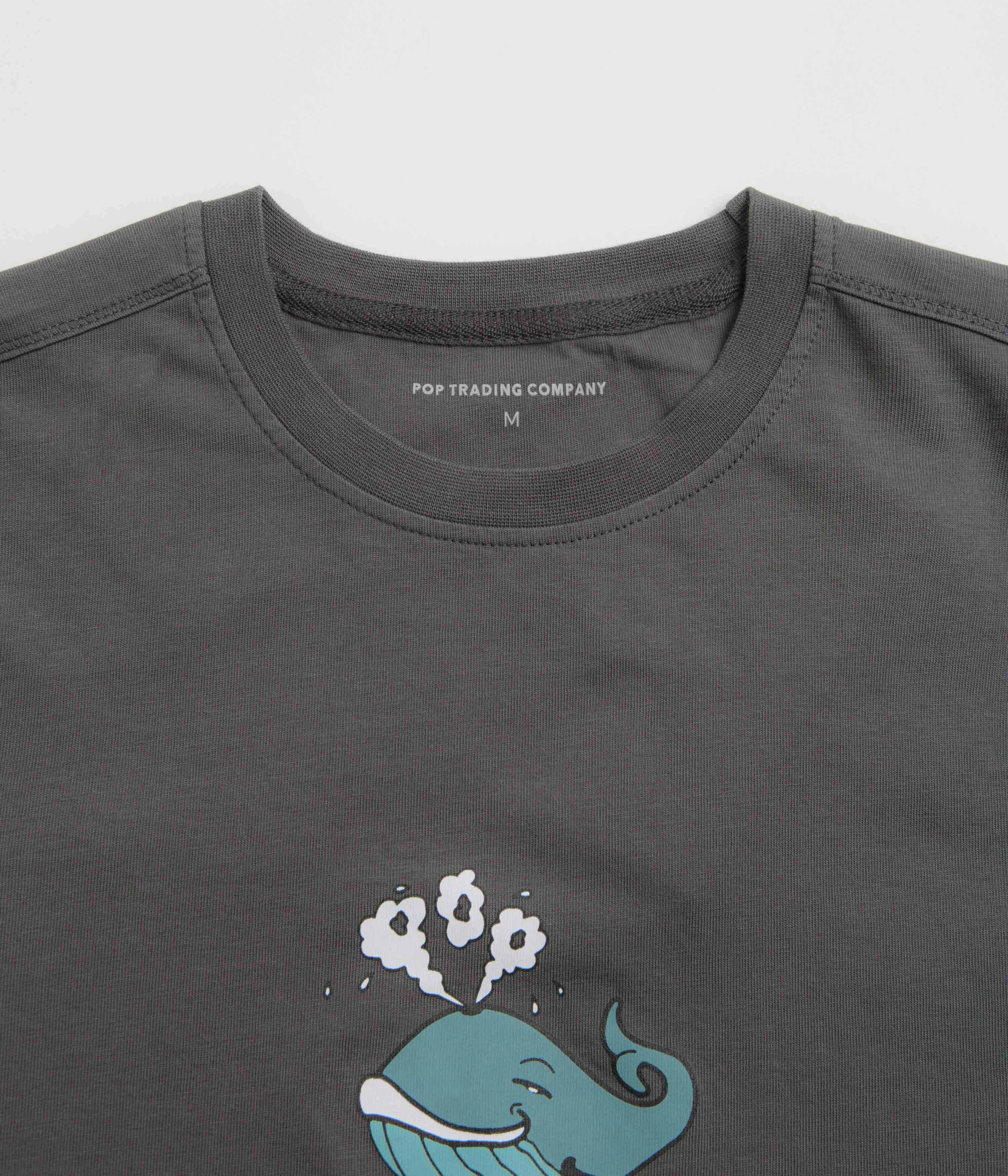 tag Pop Trading Company Whale T-Shirt - Charcoal