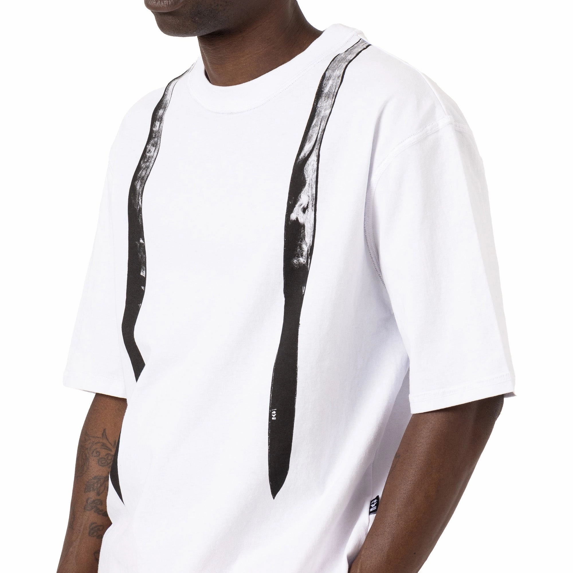 tunic silhouette 4YE Trompe L'Oeil Durag Tee / White