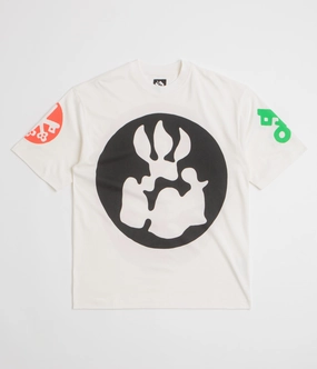 The Trilogy Tapes 4 Marks T-Shirt - White neon hem