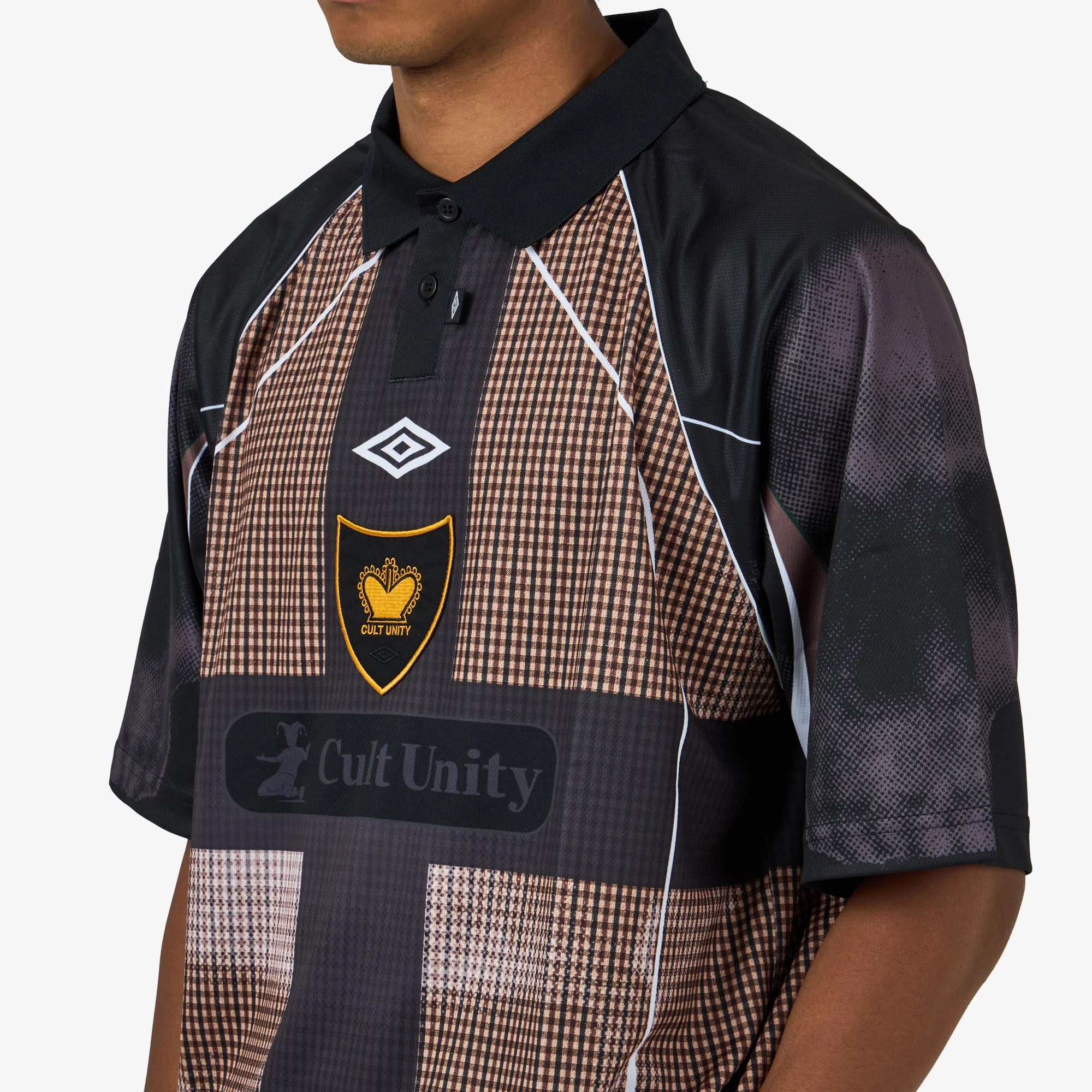 Umbro Cult Unity Check Polo Beige / Black safari event multi-piece