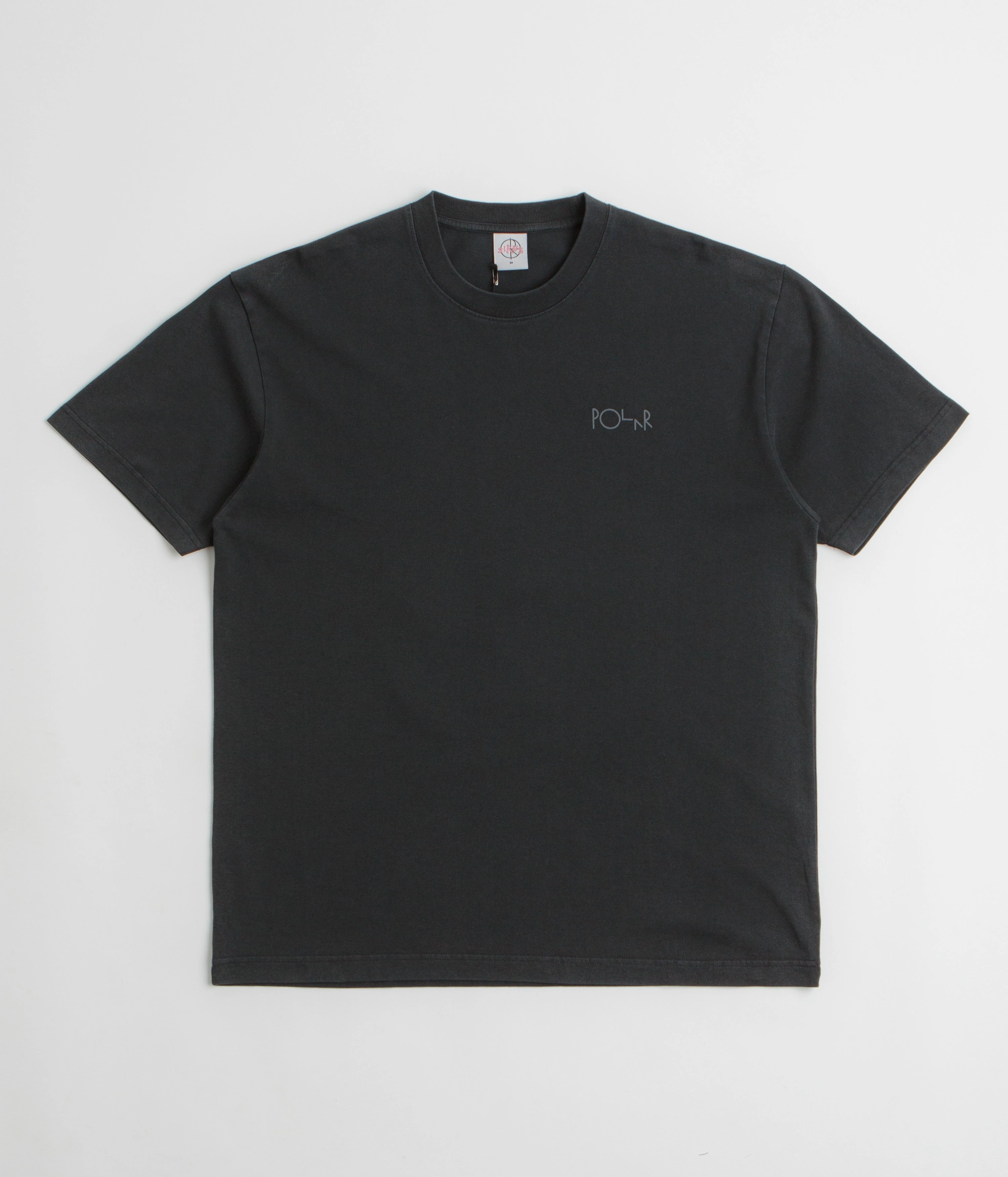 simple details flare pants silhouette Polar Horse Hand T-Shirt - Silver Black