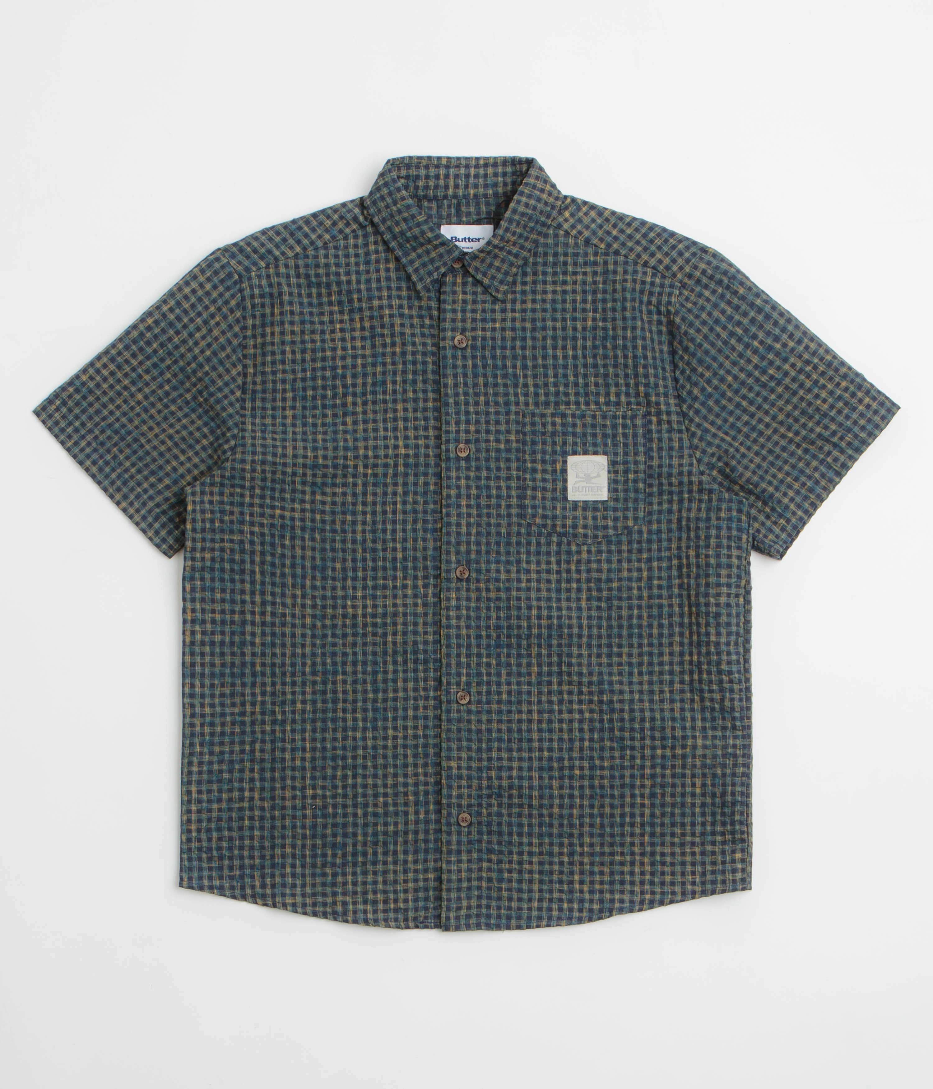 Butter Goods Equipment Short Sleeve Shirt - Navy Low Profile Pocket Design