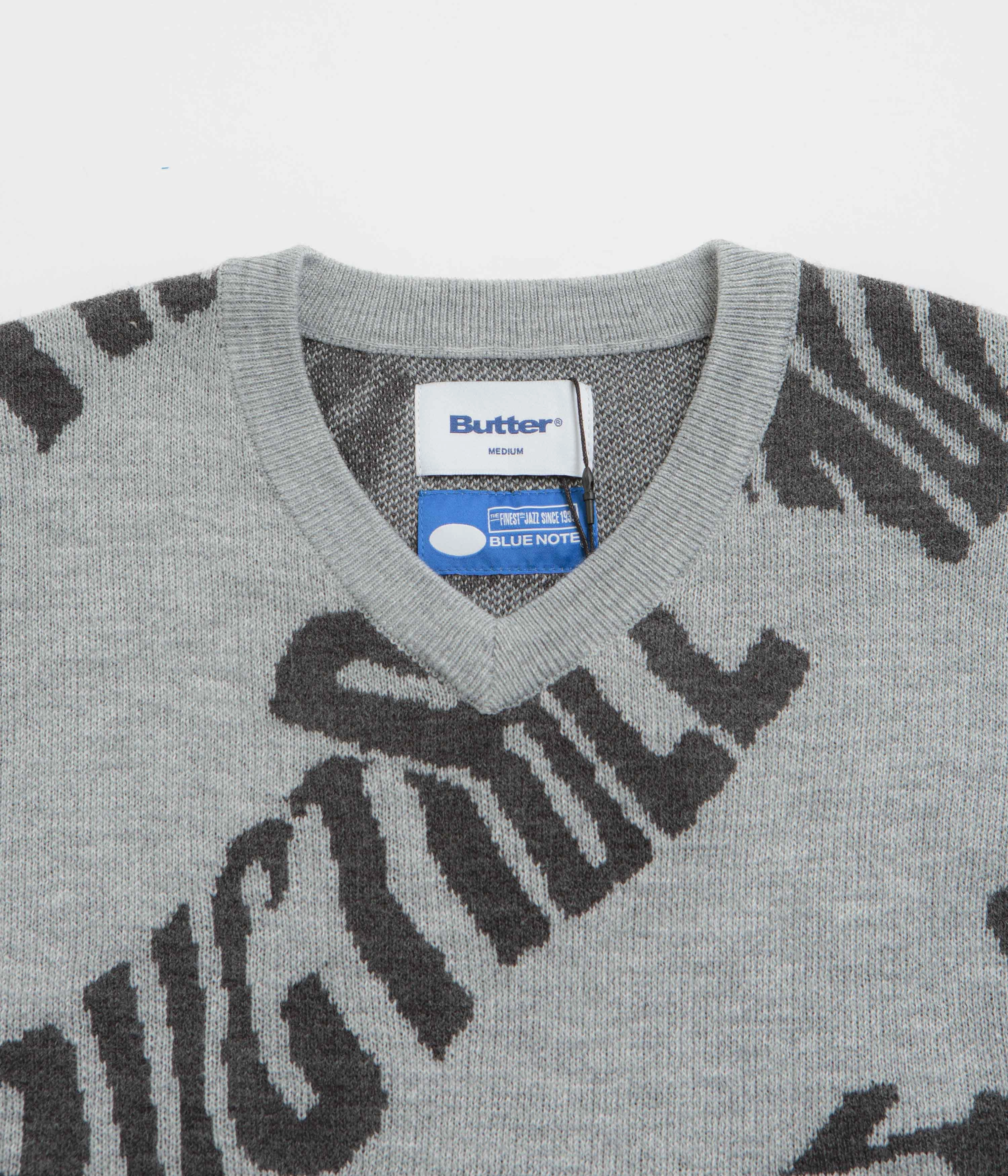 Weekend Minimal product rating Butter Goods x Blue Note Indestructible Knitted Vest - Heather Grey