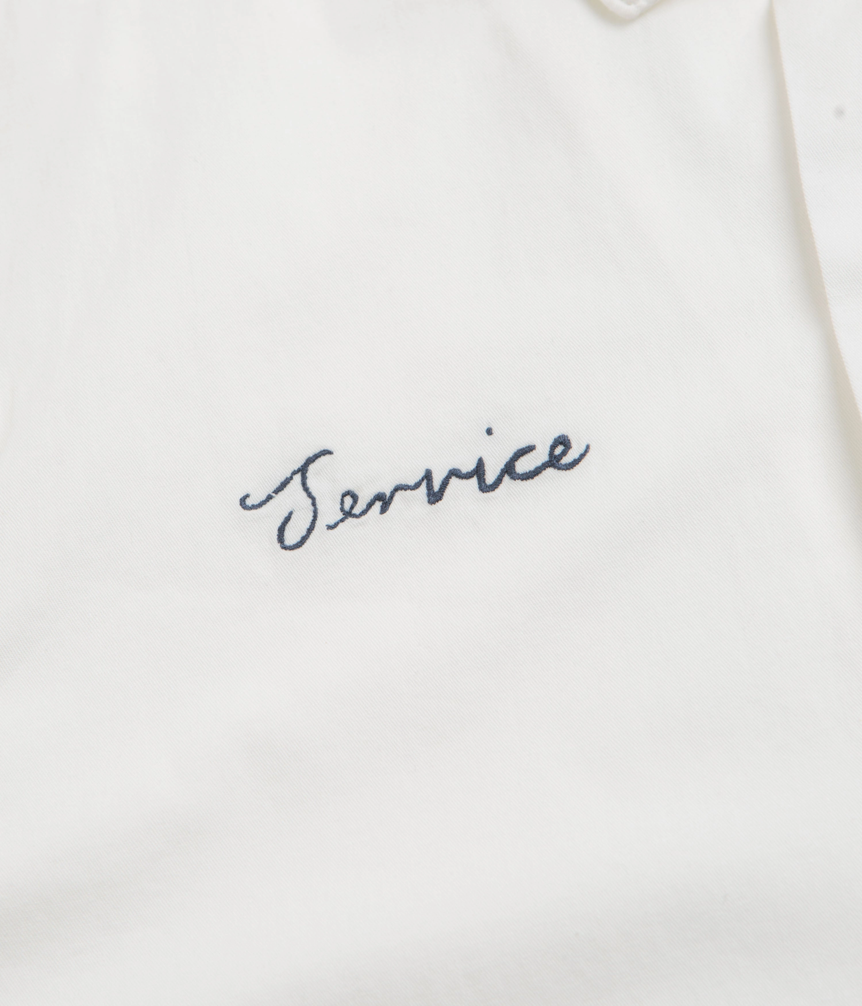 Travel-friendly Ventilated Back Service Works Light Twill Necessities Short Sleeve Shirt - Off White