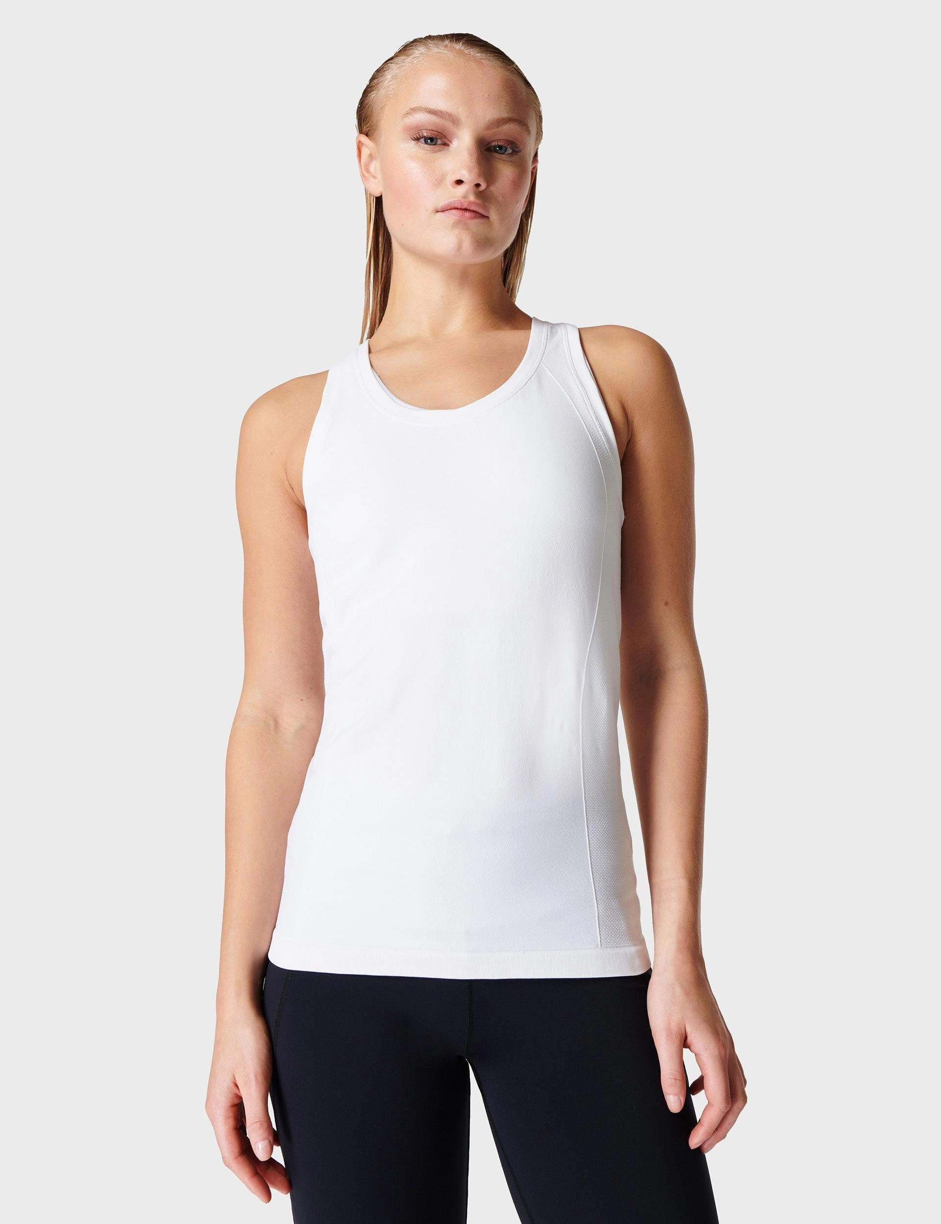 Corrosion resistant Athlete Seamless Gym Vest - White