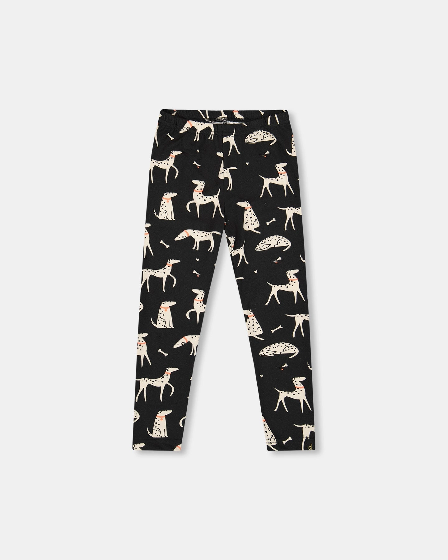 No Gap Waistband Printed Jersey Leggings Black with Dalmatians