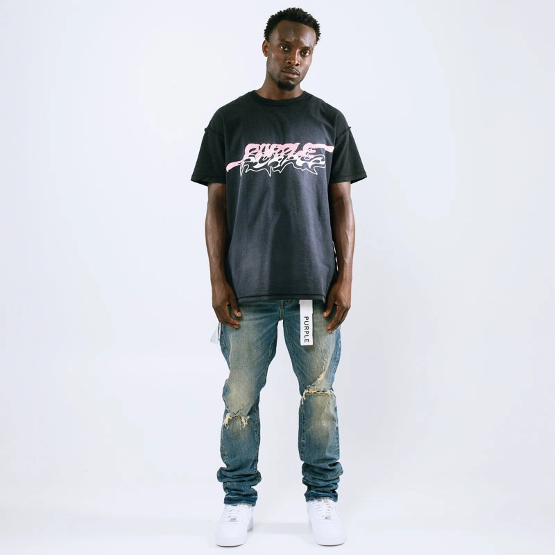 Purple Brand Double Trouble Tee - Black Girls' night out