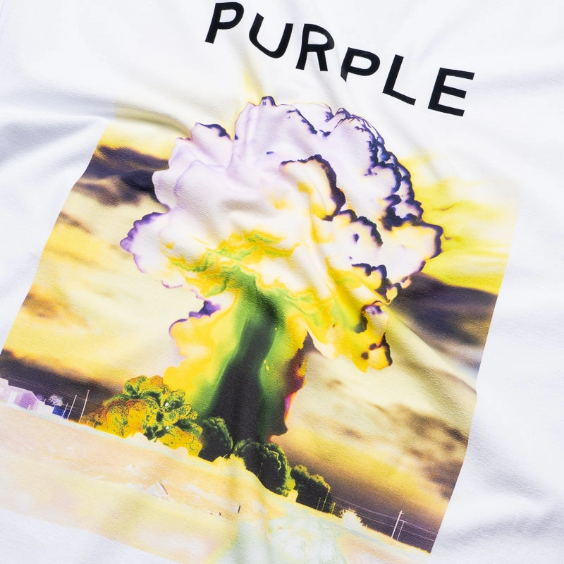 Purple Brand Force Majeure Tee - White Metallic colors beach venue