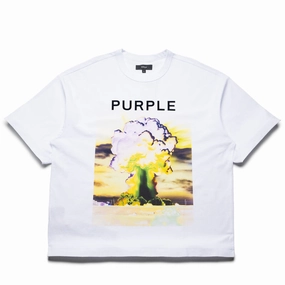 vest silhouette tent venue Purple Brand Force Majeure Tee - White