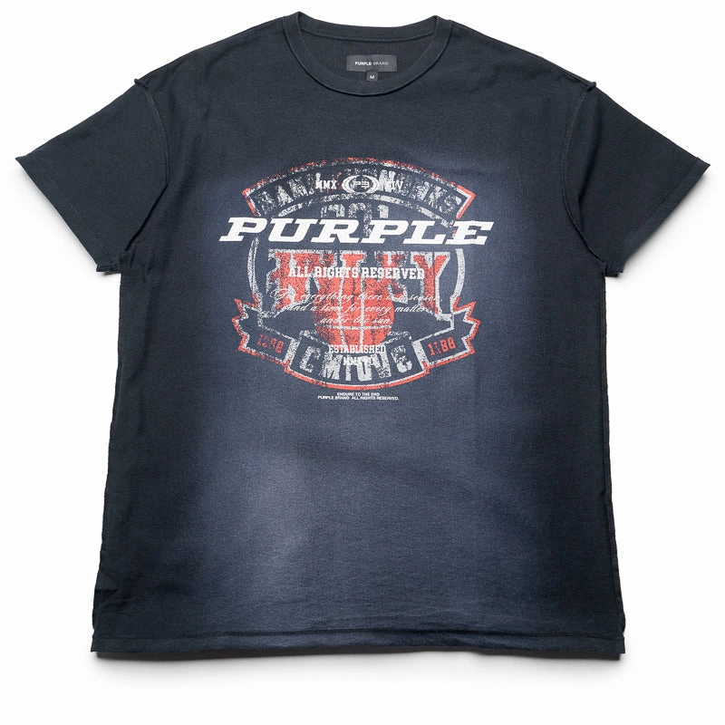 mix and match Purple Brand Textured Inside Out Tee - Black