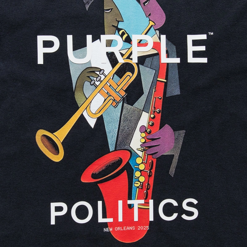 Knee Length Zip Closure Purple Brand x Politics Essence Fest Tee - Black