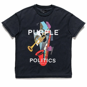 Purple Brand x Politics Essence Fest Tee - Black animal prints Female design