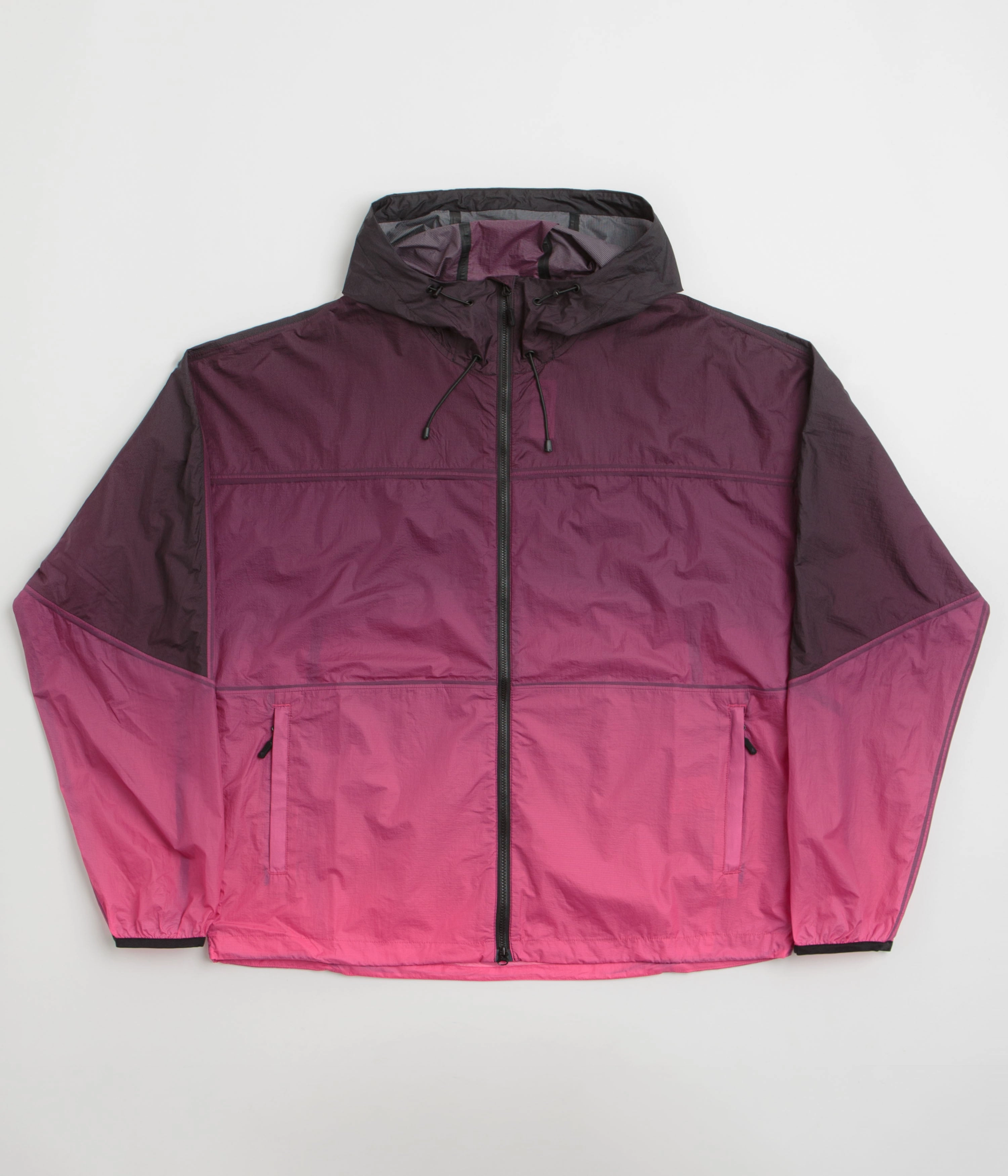 Non Restrictive Cut Purple Mountain Observatory Breeze Jacket - Rasberry Ombre