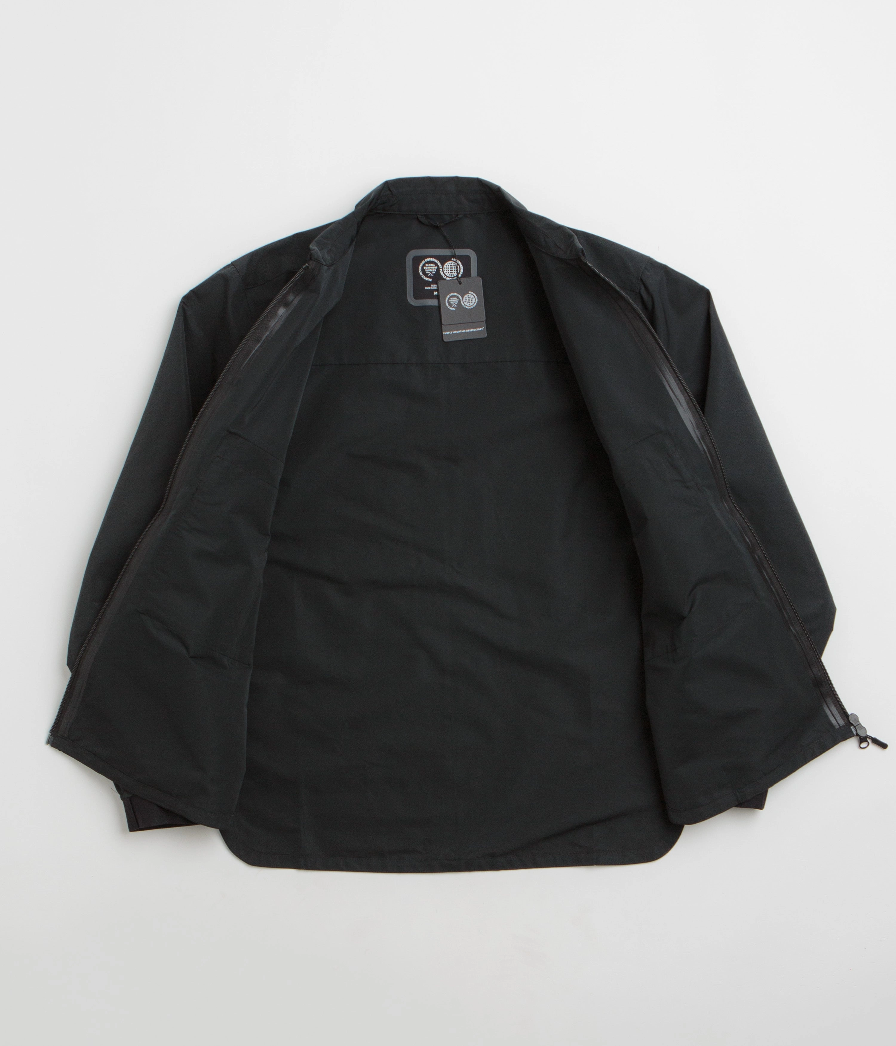 Purple Mountain Observatory Climate Overshirt Jacket - Black Ornamental TapedSeams