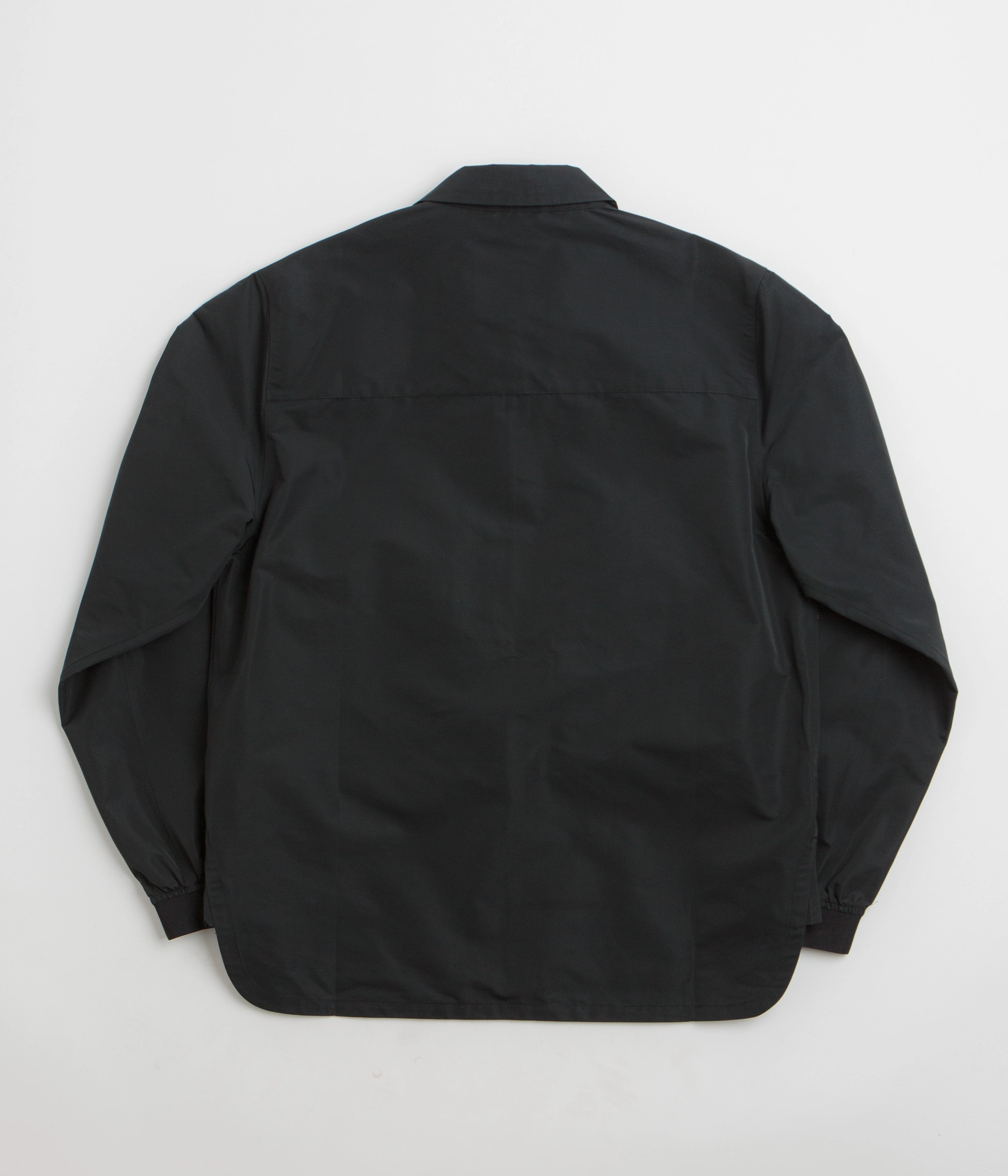 Sporty Outerwear LaserCut Ventilation Zones Purple Mountain Observatory Climate Overshirt Jacket - Black