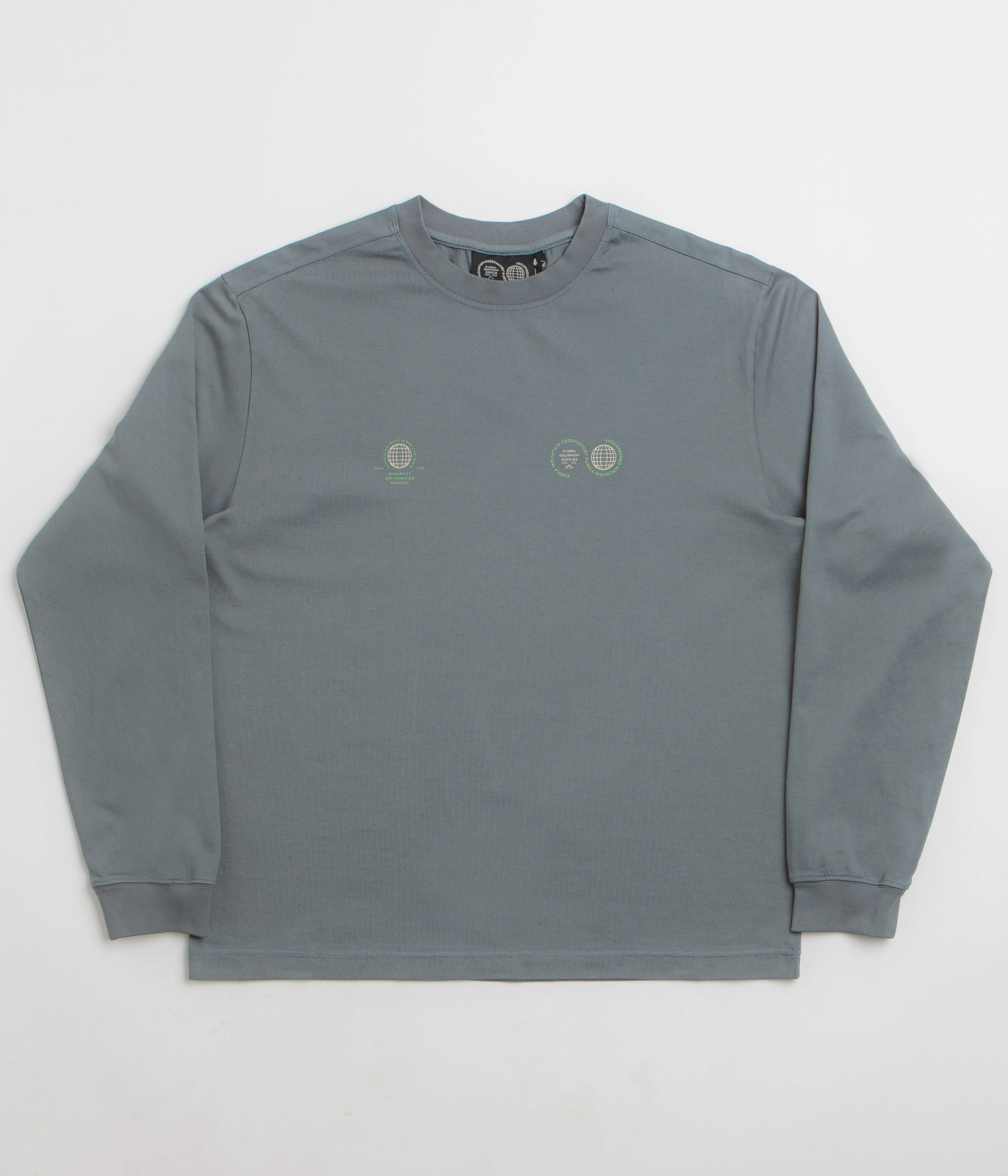 Purple Mountain Observatory Globe Long Sleeve T-Shirt - Stormy campervan event Two Button Closure System