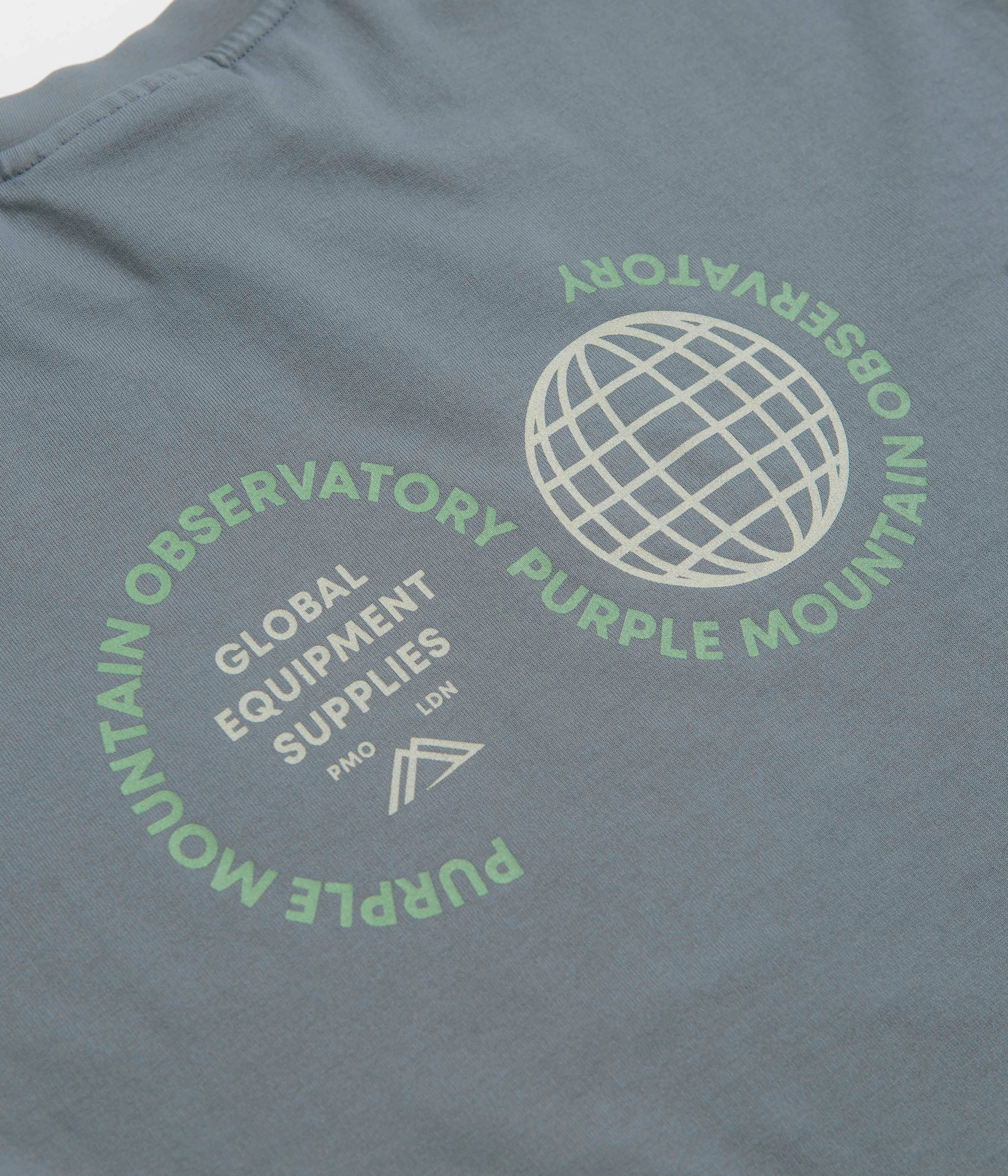 Purple Mountain Observatory Globe Long Sleeve T-Shirt - Stormy Hook And Loop