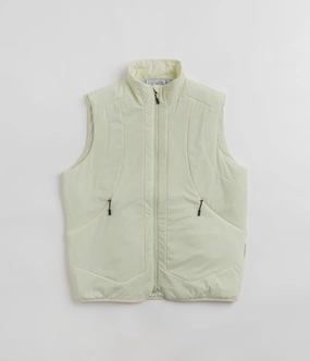 Purple Mountain Observatory Water Repel Kyoto Quilted Vest - Bone Magnetic Closure Weather Gear