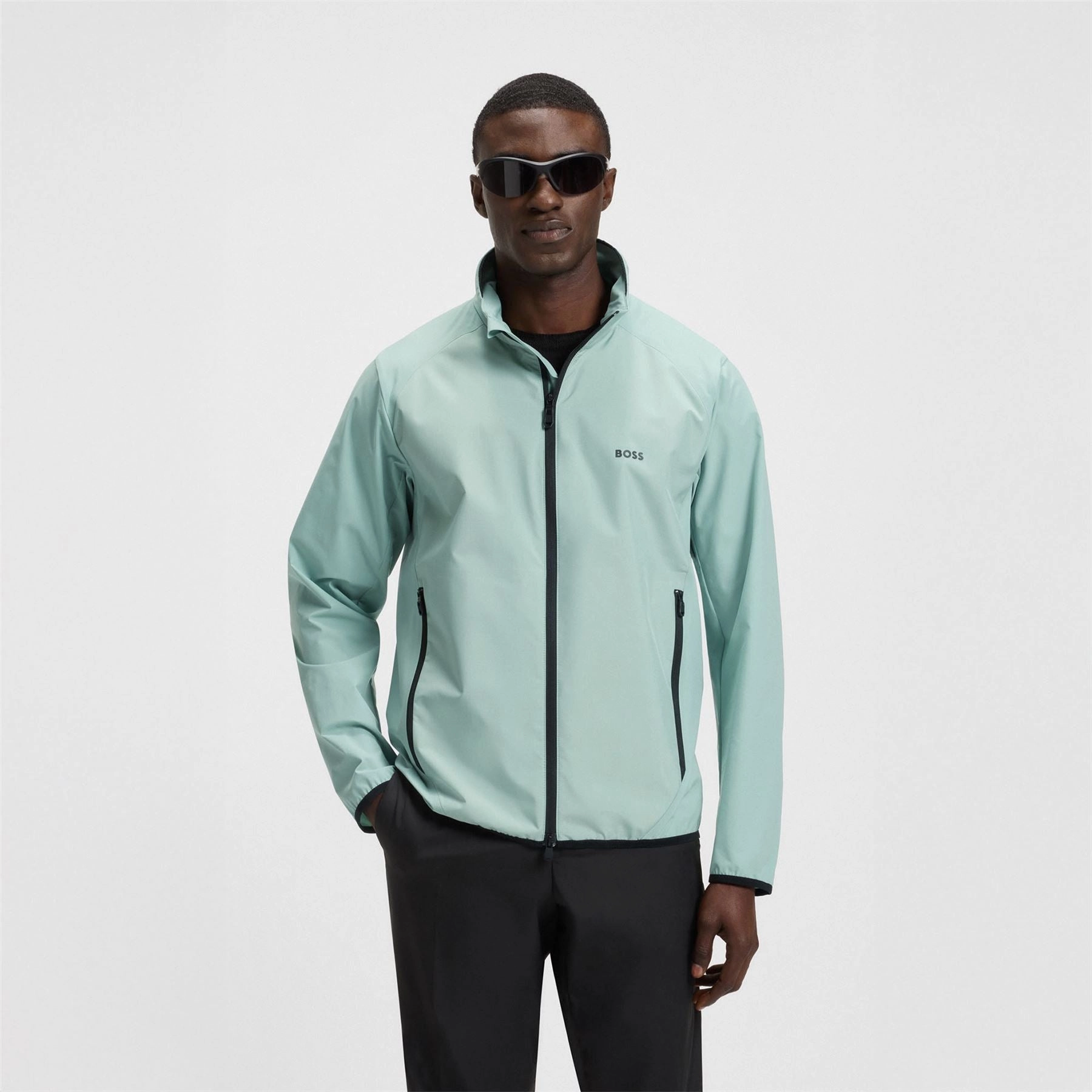Putt Full Zip Lightweight Jacket Open Green Short-sleeved