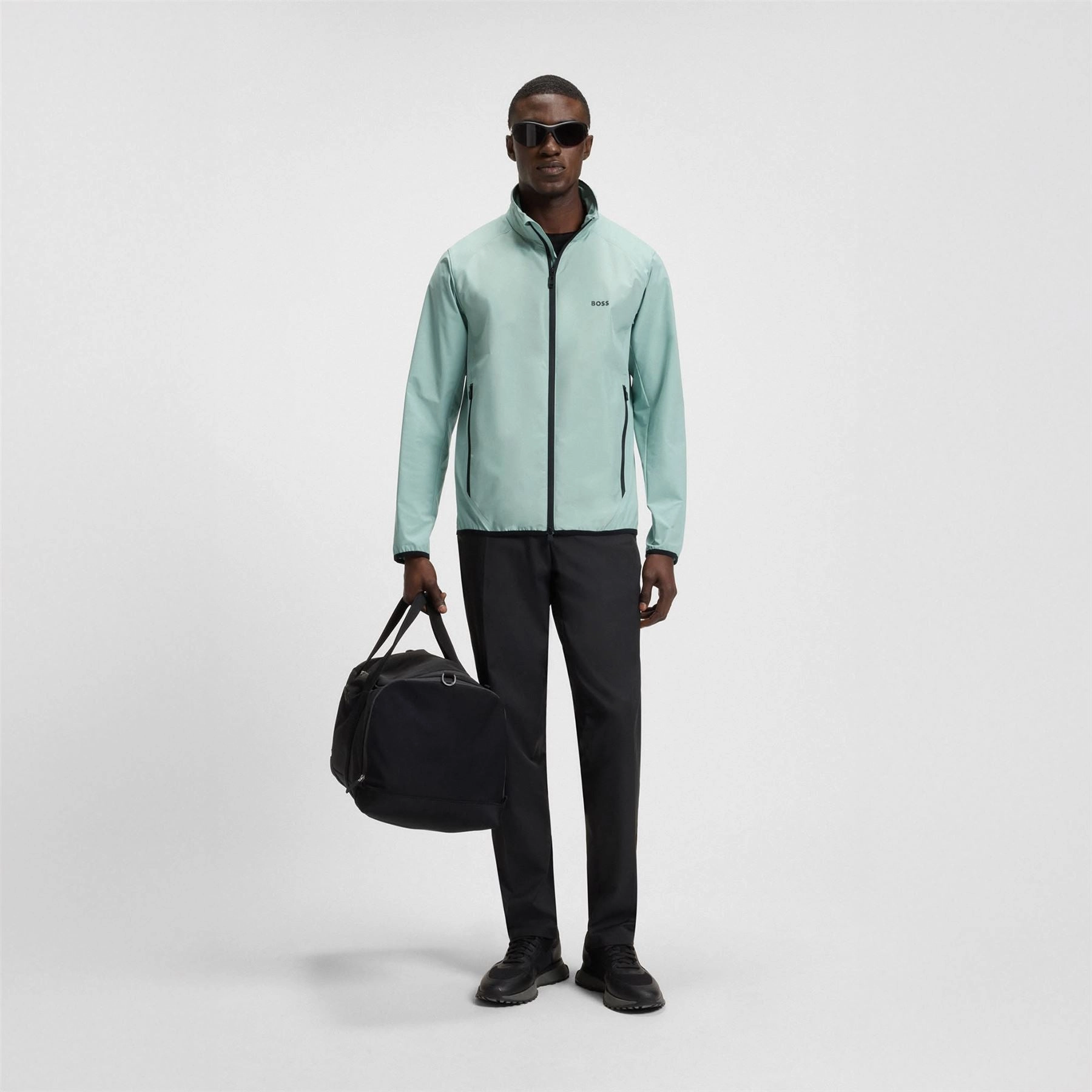 Gravity Defying Weight sunglasses Putt Full Zip Lightweight Jacket Open Green