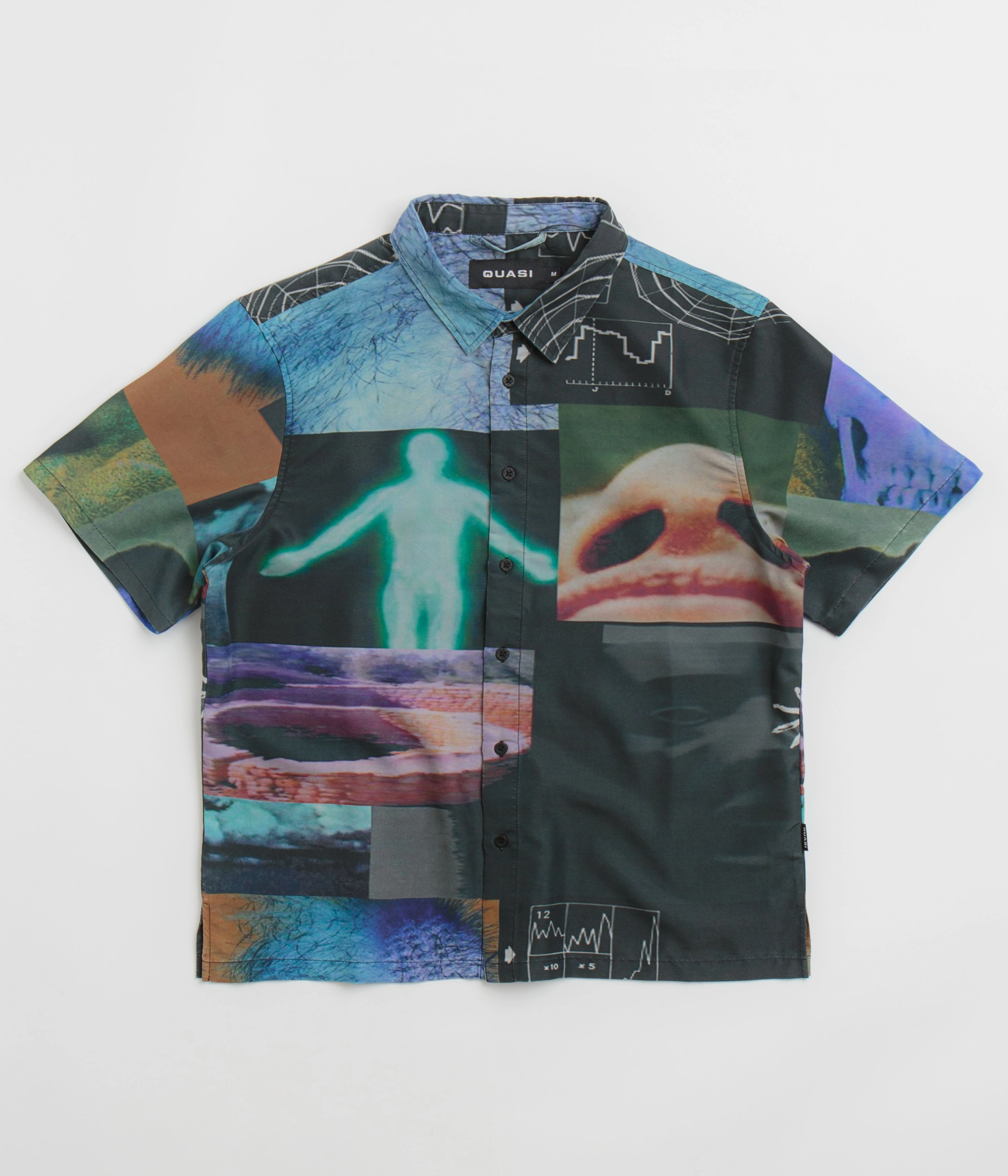 Subtle Print Quasi Short Sleeve Shirt - Multi