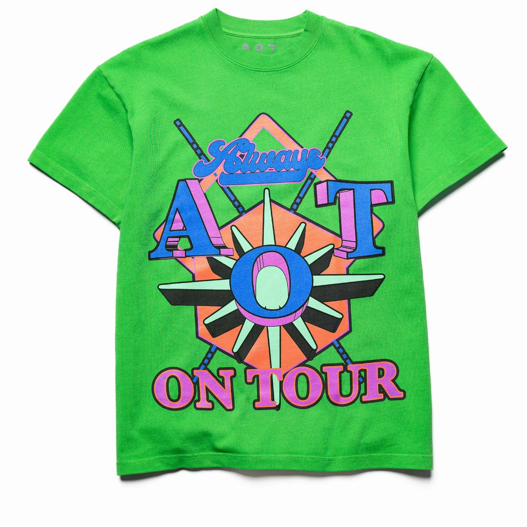 Always On Tour Direction Tee - Green Anti-pilling dress silhouette