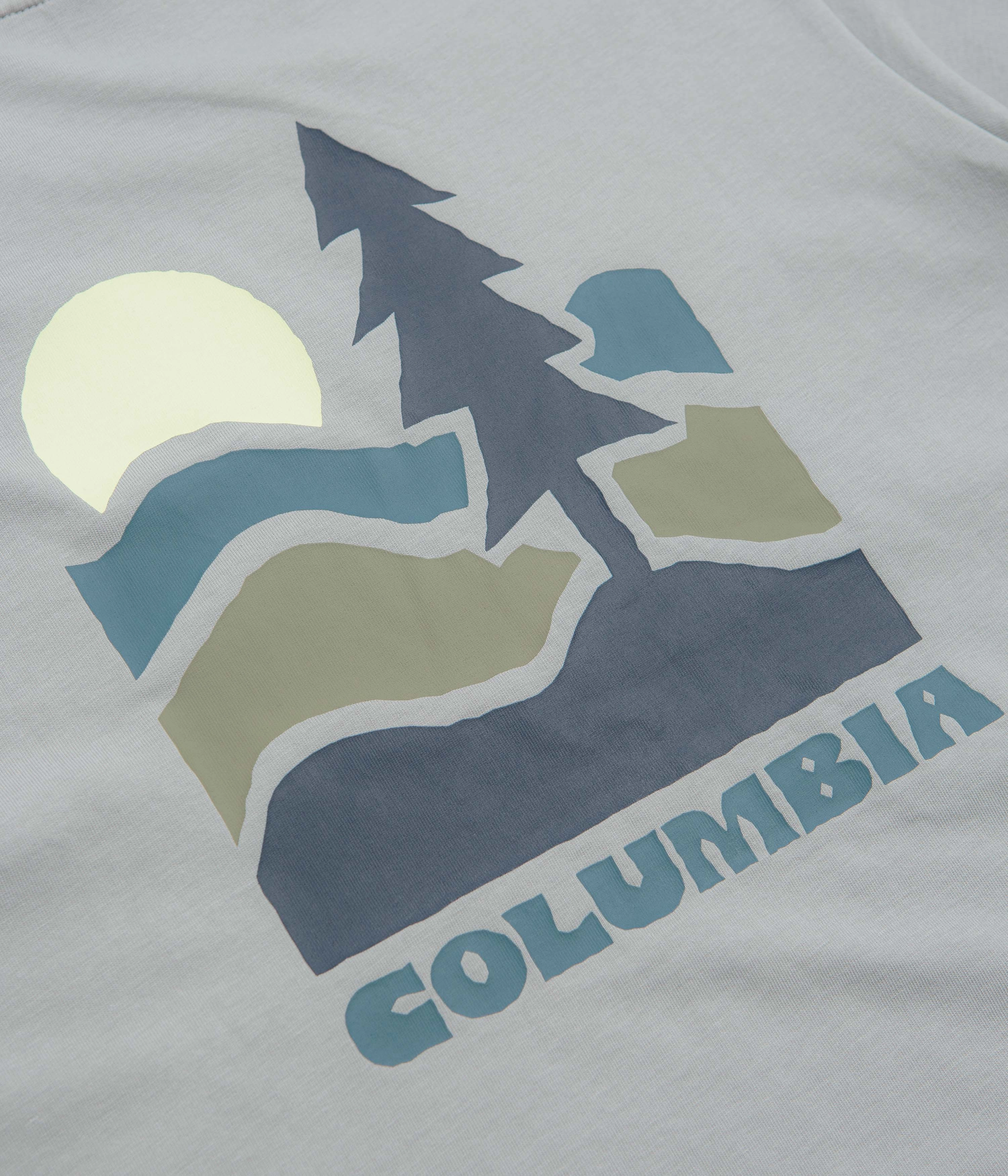 Columbia Explorers Canyon Back T-Shirt - Columbia Grey / Get Hiked A-line silhouette