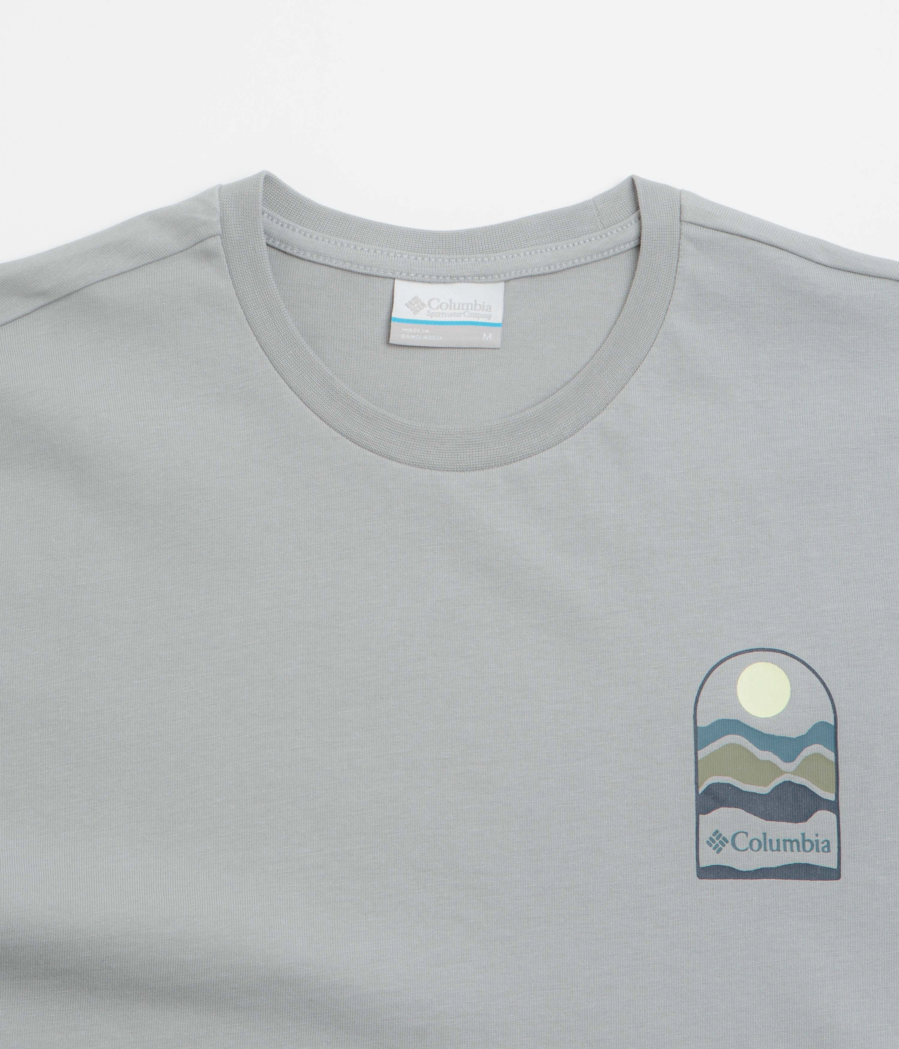 Columbia Explorers Canyon Back T-Shirt - Columbia Grey / Get Hiked Knee Length