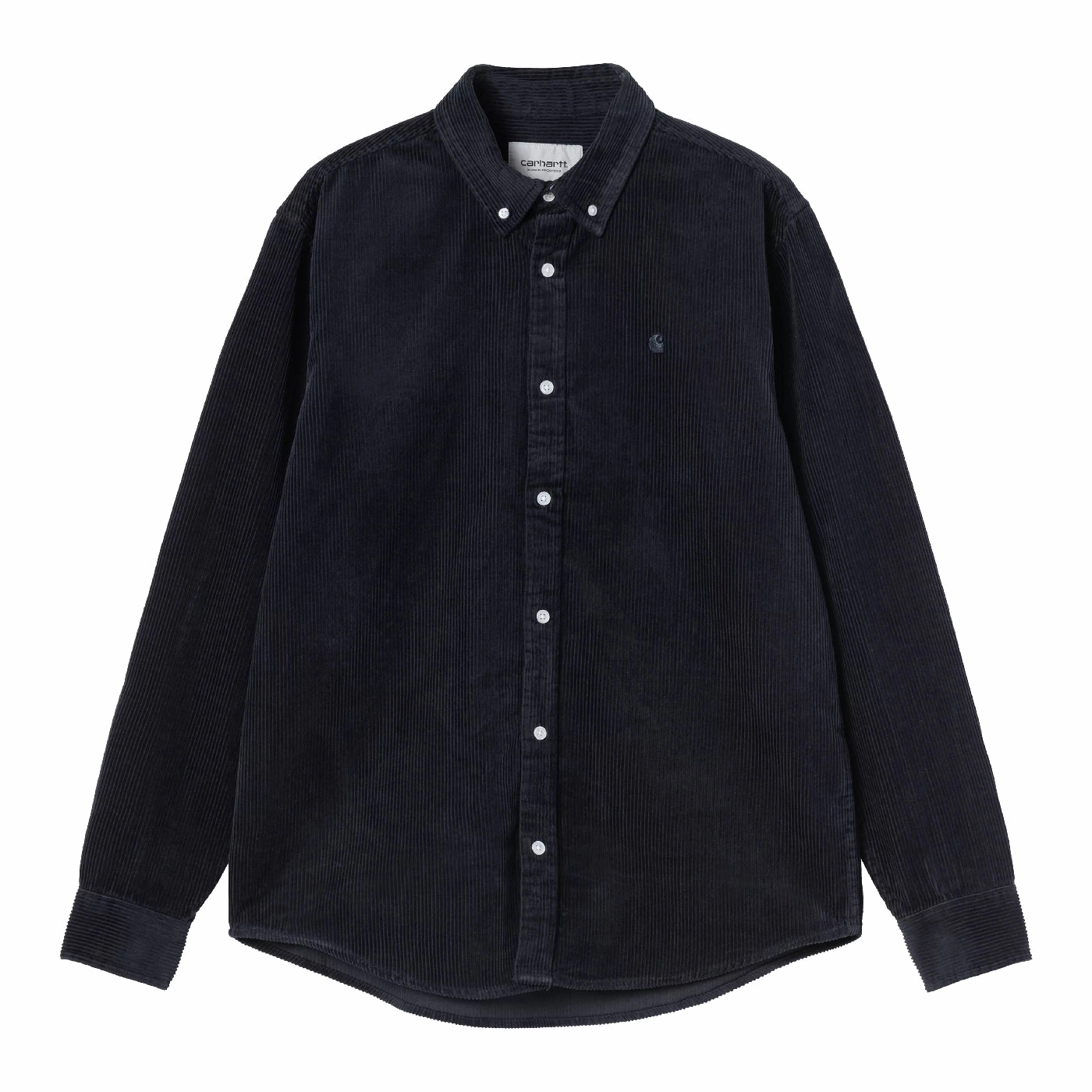Flexible Shoulder Construction Carhartt WIP L/S Madison Cord Shirt - Dark Navy / Dark Navy