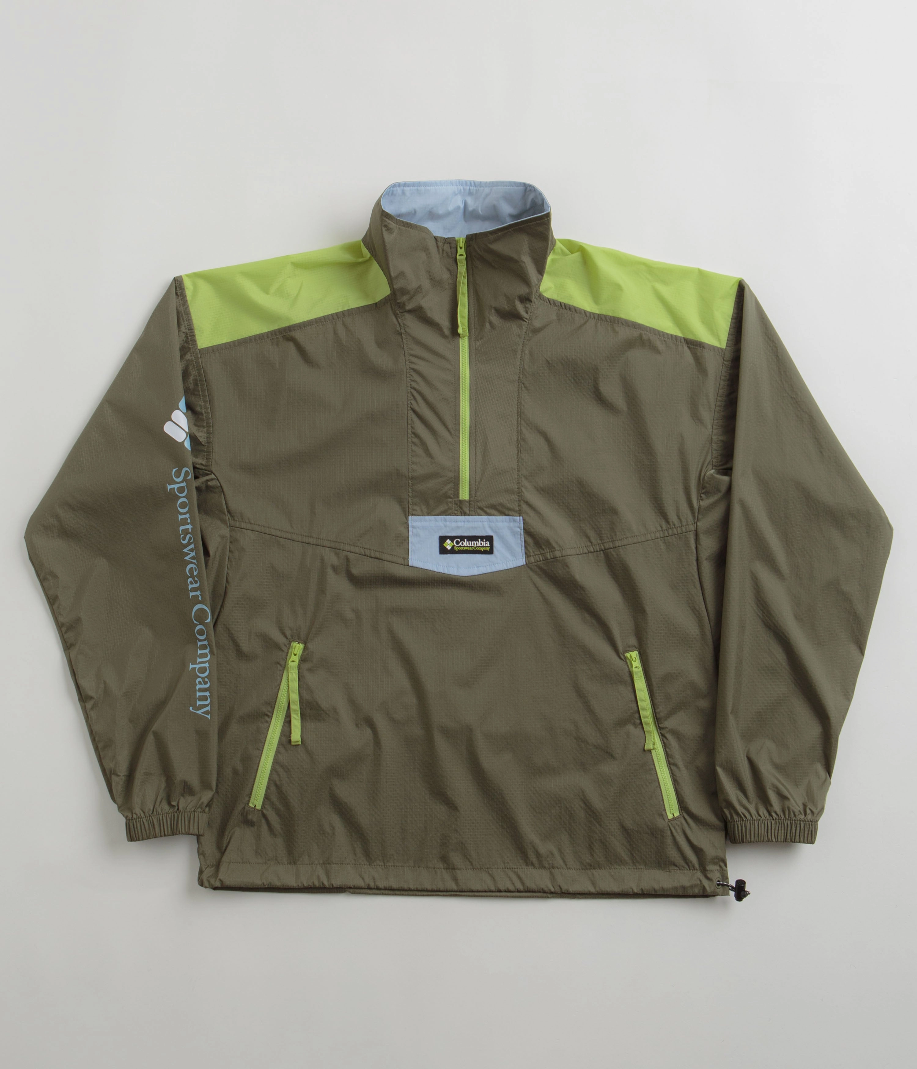 Columbia Riptide Anorak - Stone Green / Napa Green / Whisper club Light Reflective Logos