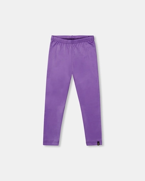 clean design Shiny Stretch Leggings Purple