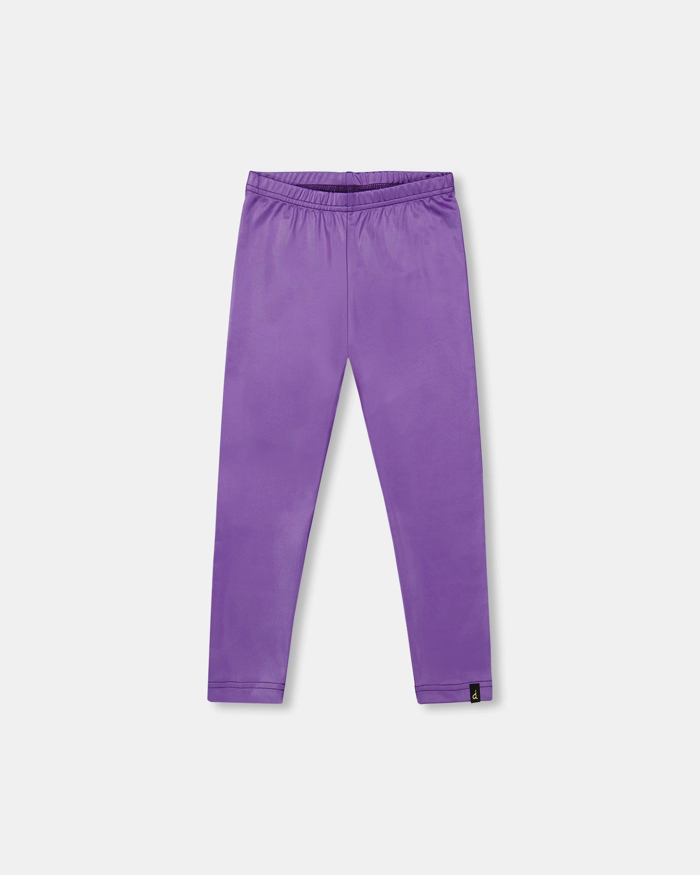 Shiny Stretch Leggings Purple Relaxed fit wear Luxe Look