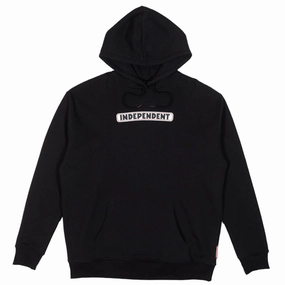 Colorblock Panel Design Independent - Bar Hoodie Black