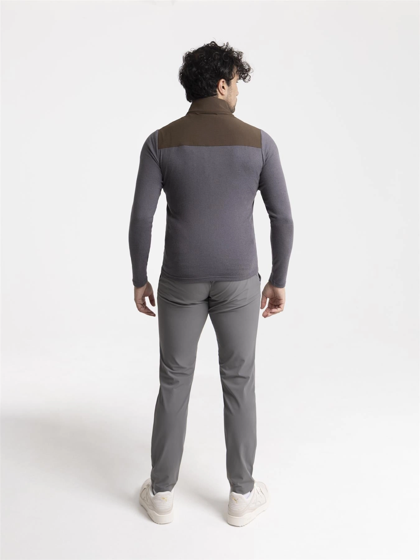 Solstice Performance Hybrid Full Zip Cardigan Antique Walnut Smooth Gliding Liners