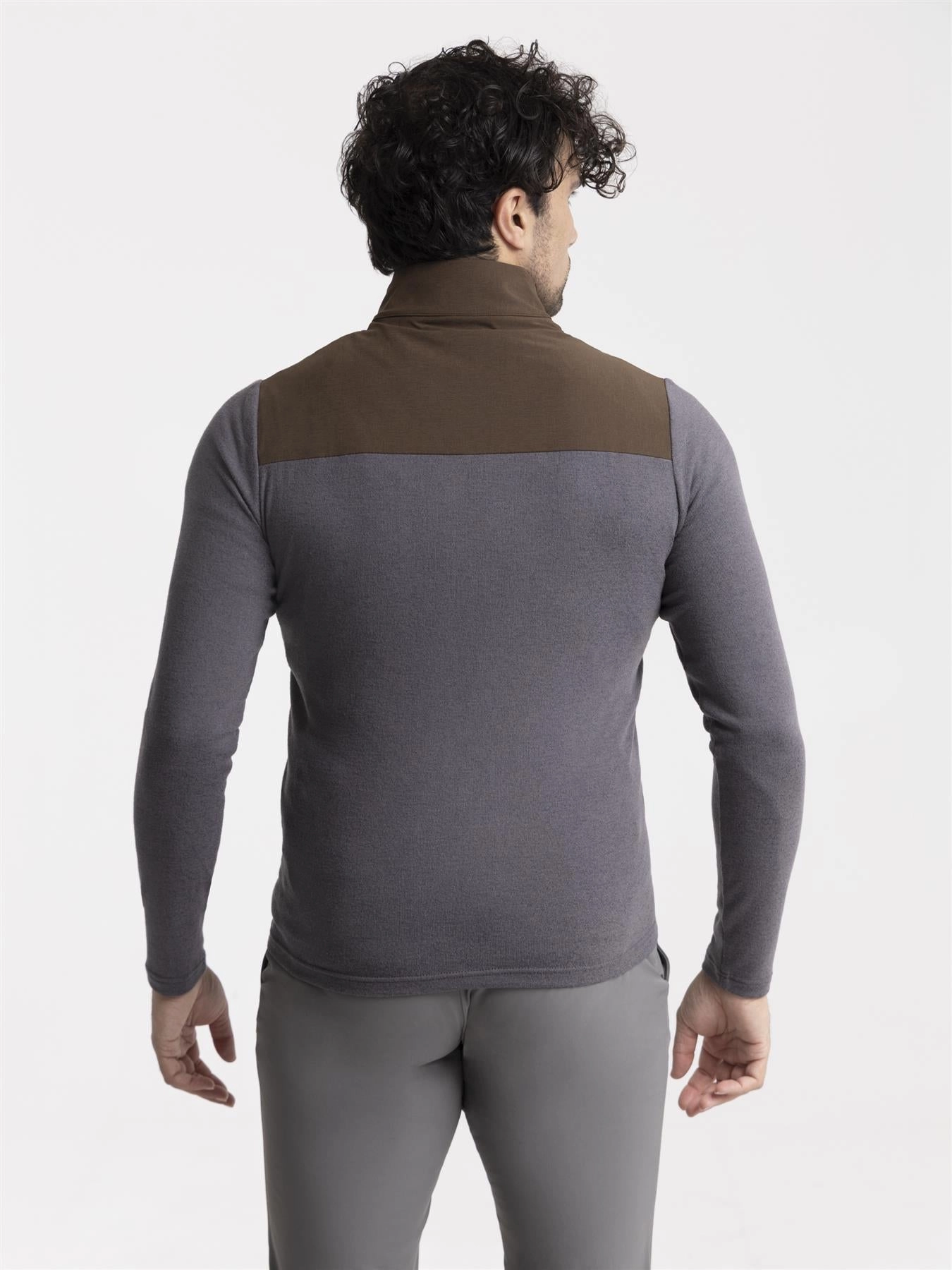 Hike Ready Solstice Performance Hybrid Full Zip Cardigan Antique Walnut