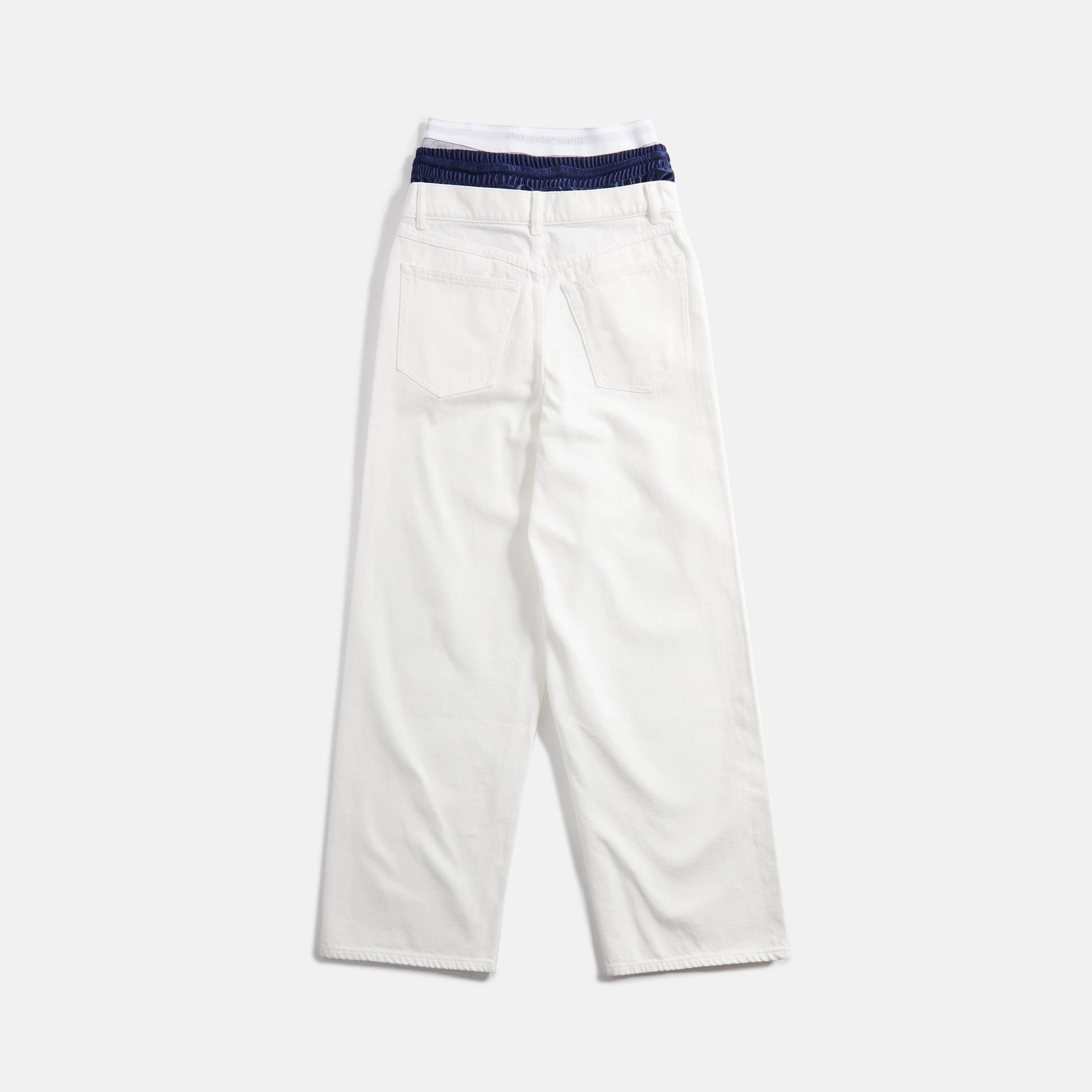 Sporty Layers Layer Fit Alexander Wang Pre-Styled Tri-Layer 5 Pocket Jean - White