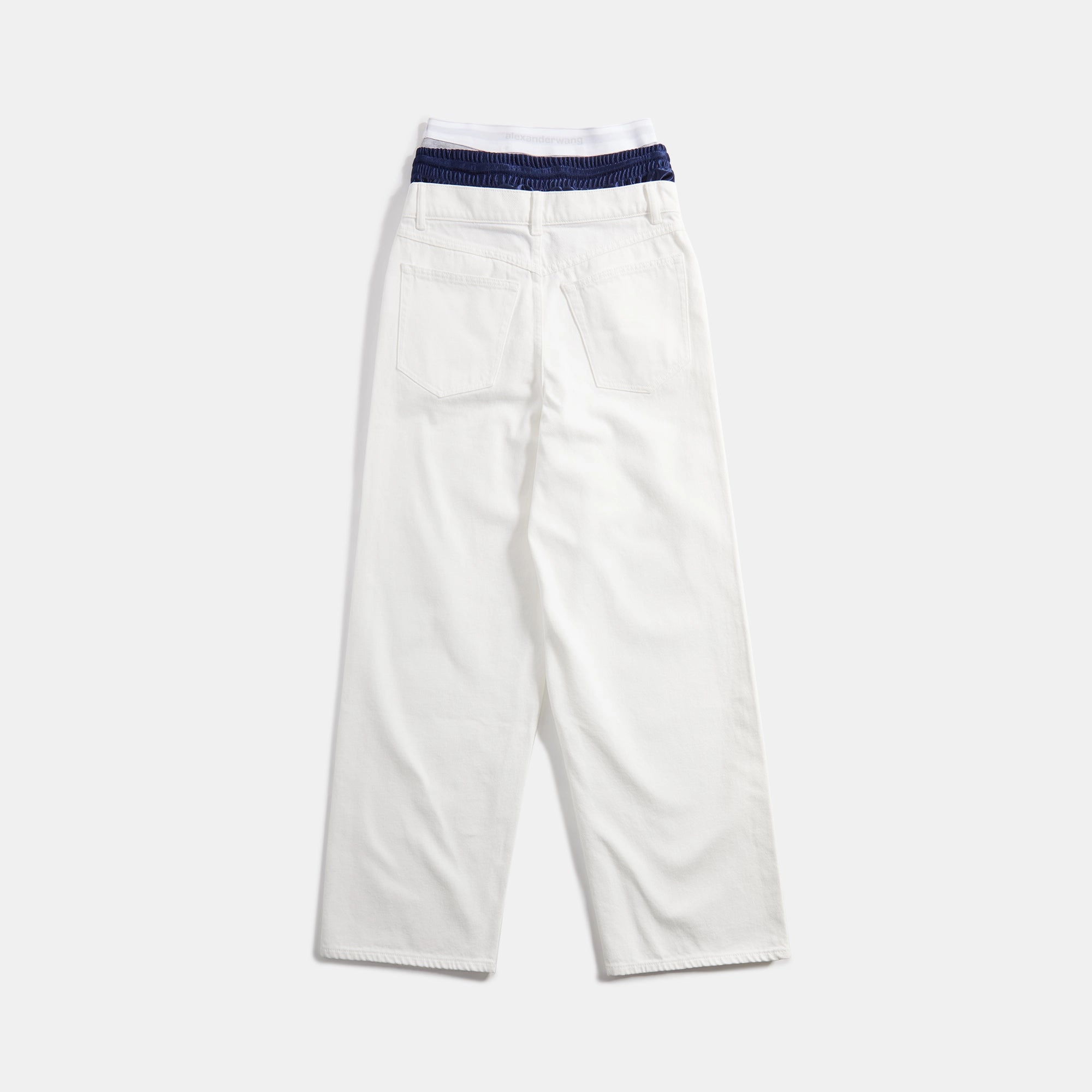Customizable length Alexander Wang Pre-Styled Tri-Layer 5 Pocket Jean - White