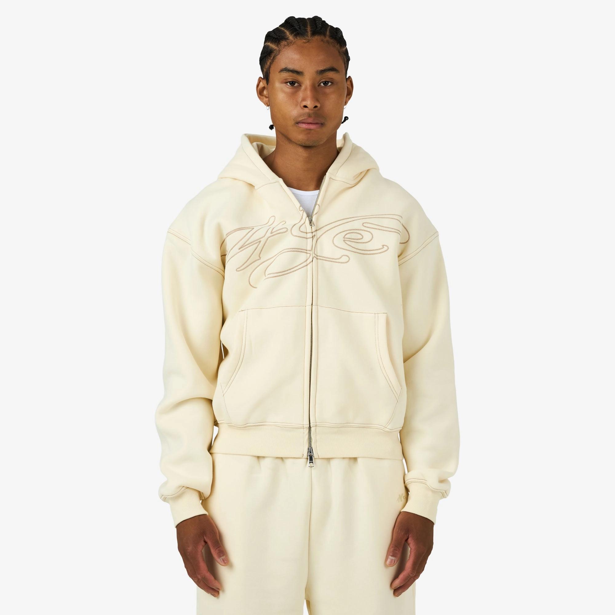 product semi formal grace Essential Layer 4YE Signature Zip Hoodie Ivory / Cream