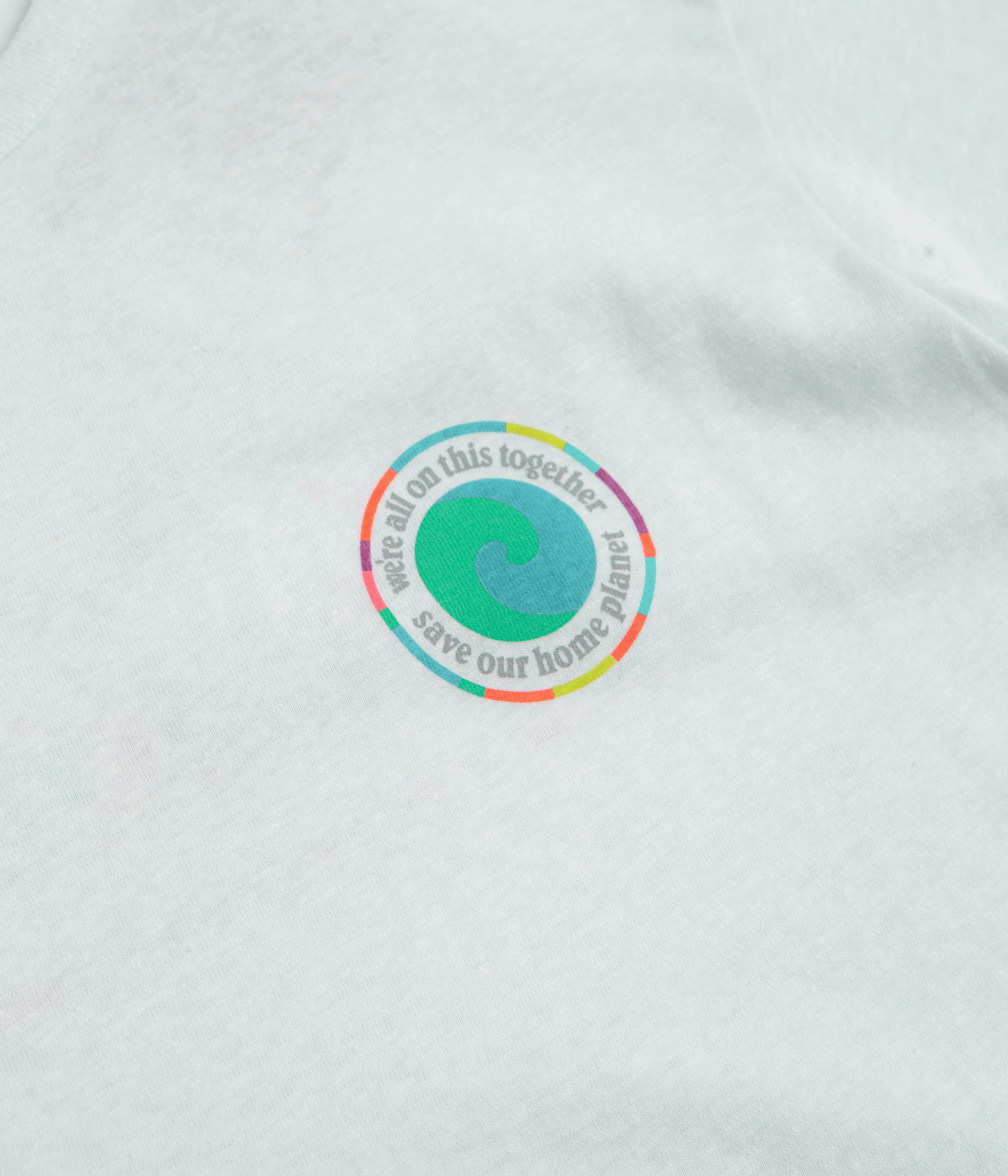 Three quarter sleeve bold hem Patagonia Womens Unity Fitz Easy Cut Responsibili-Tee T-Shirt - White