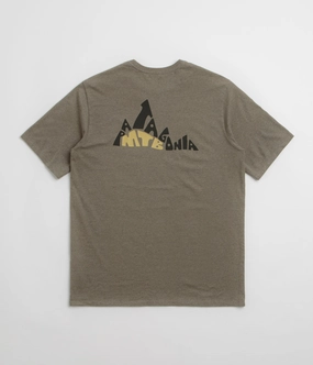 Patagonia Berm Logo Responsibili-Tee T-Shirt - Wing Grey buckle art gallery venue