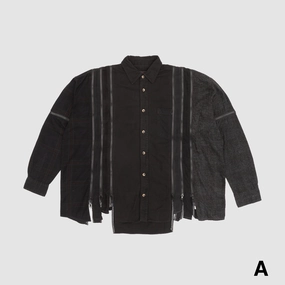 Tailored Cuffs Casual Style REBUILD BY NEEDLES 7 CUTS ZIPPED WIDE SHIRT