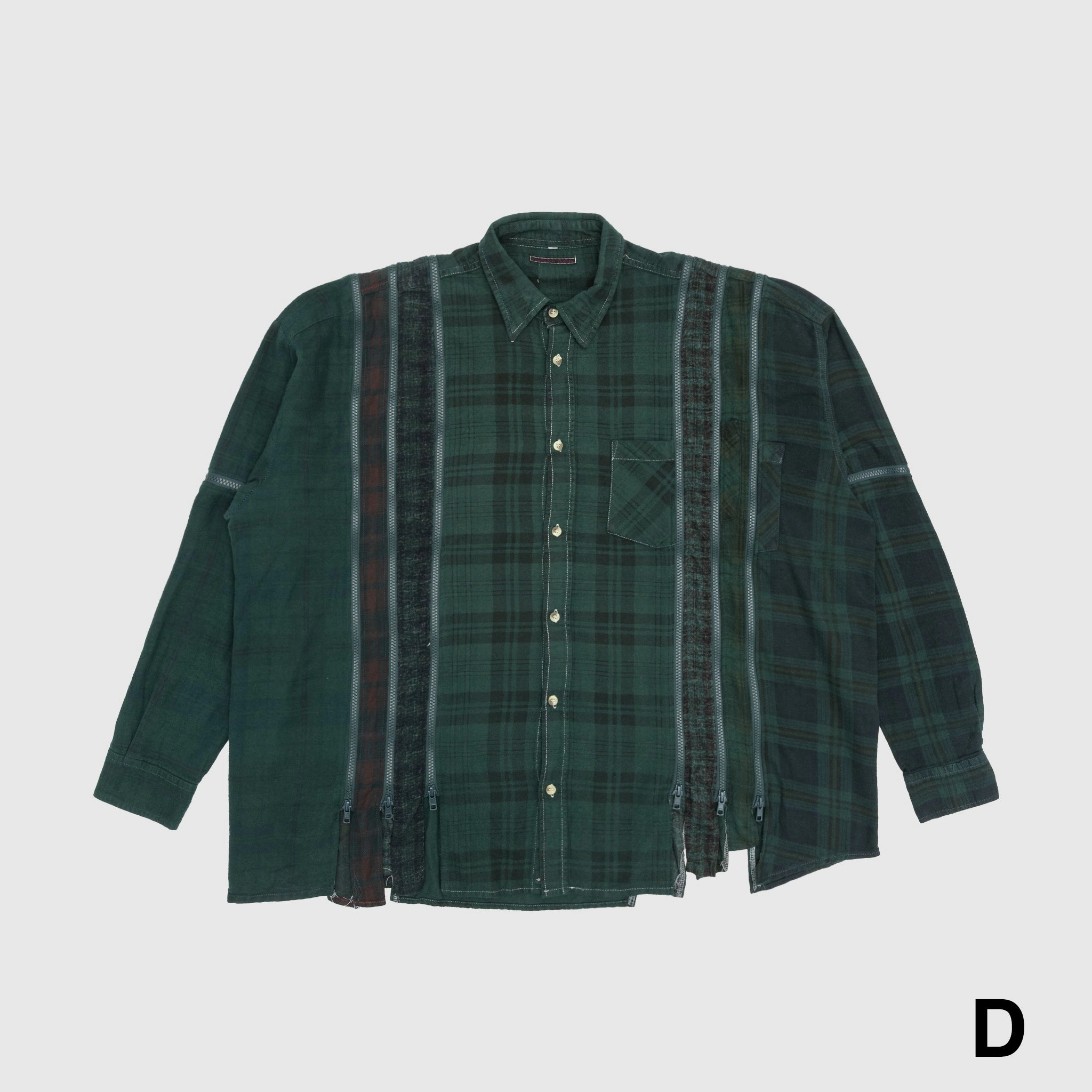 Minimalist Aesthetic REBUILD BY NEEDLES 7 CUTS ZIPPED WIDE SHIRT