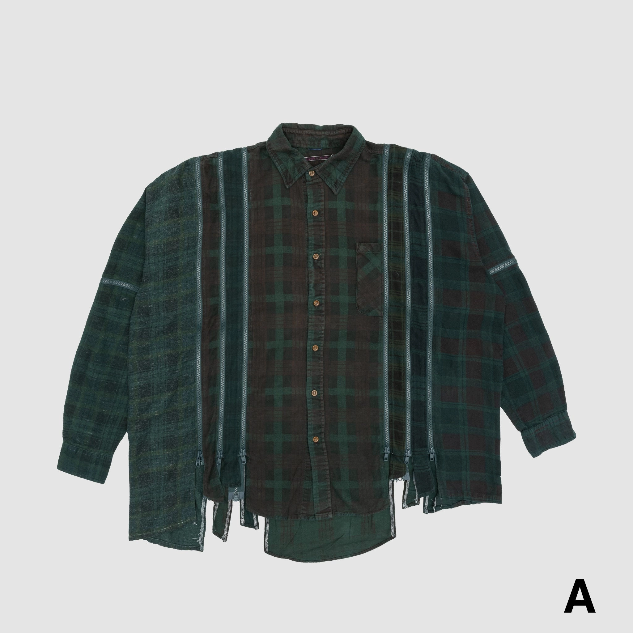 Beach Attire REBUILD BY NEEDLES 7 CUTS ZIPPED WIDE SHIRT