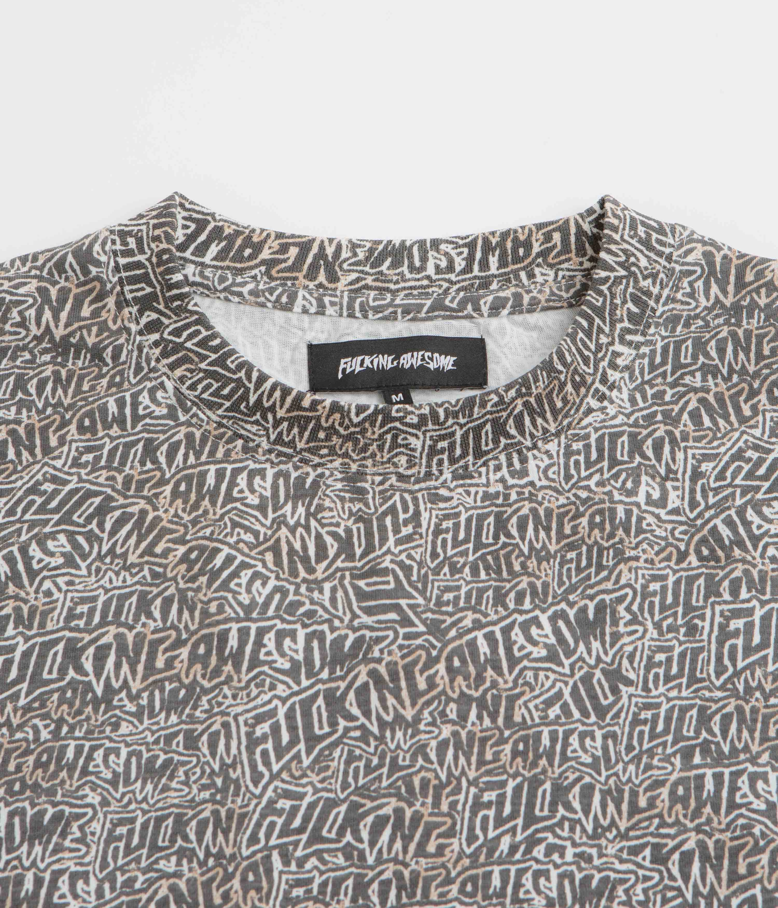 campervan event Fucking Awesome Burnt Sticker Stamp T-Shirt - All Over Print