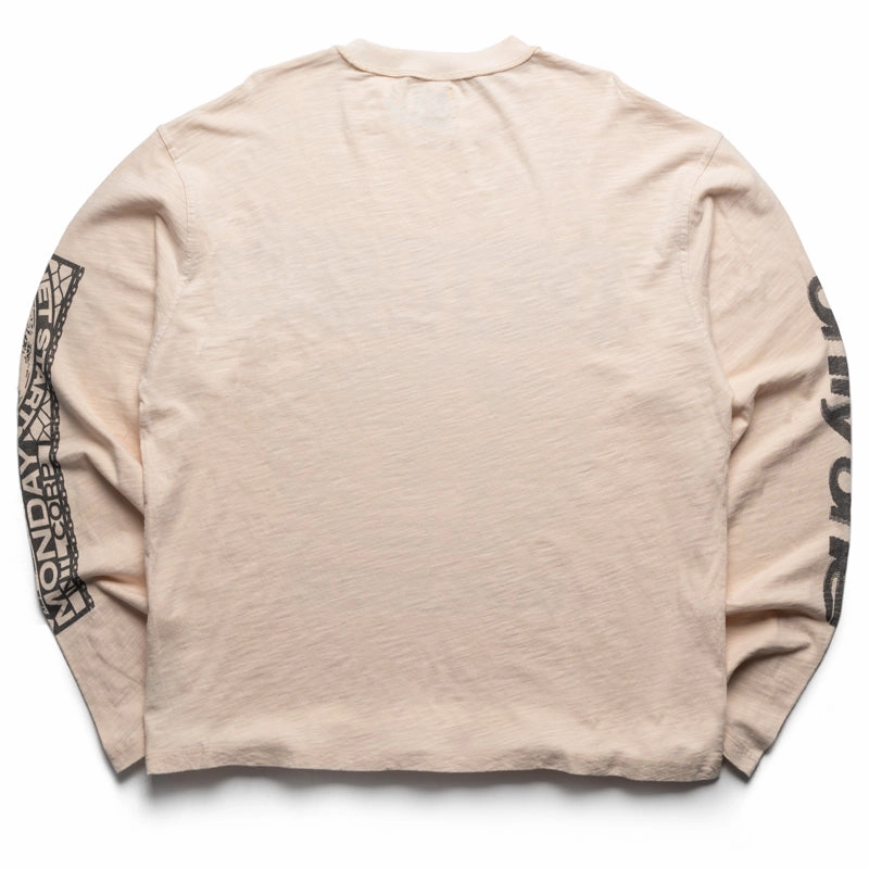 Diet Starts Monday Worldwide L/S Tee - Antique White bowling venue