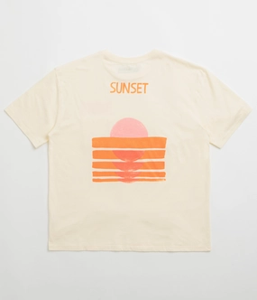 Vintage Look Mollusk Sinking Sunset T-Shirt - Natural