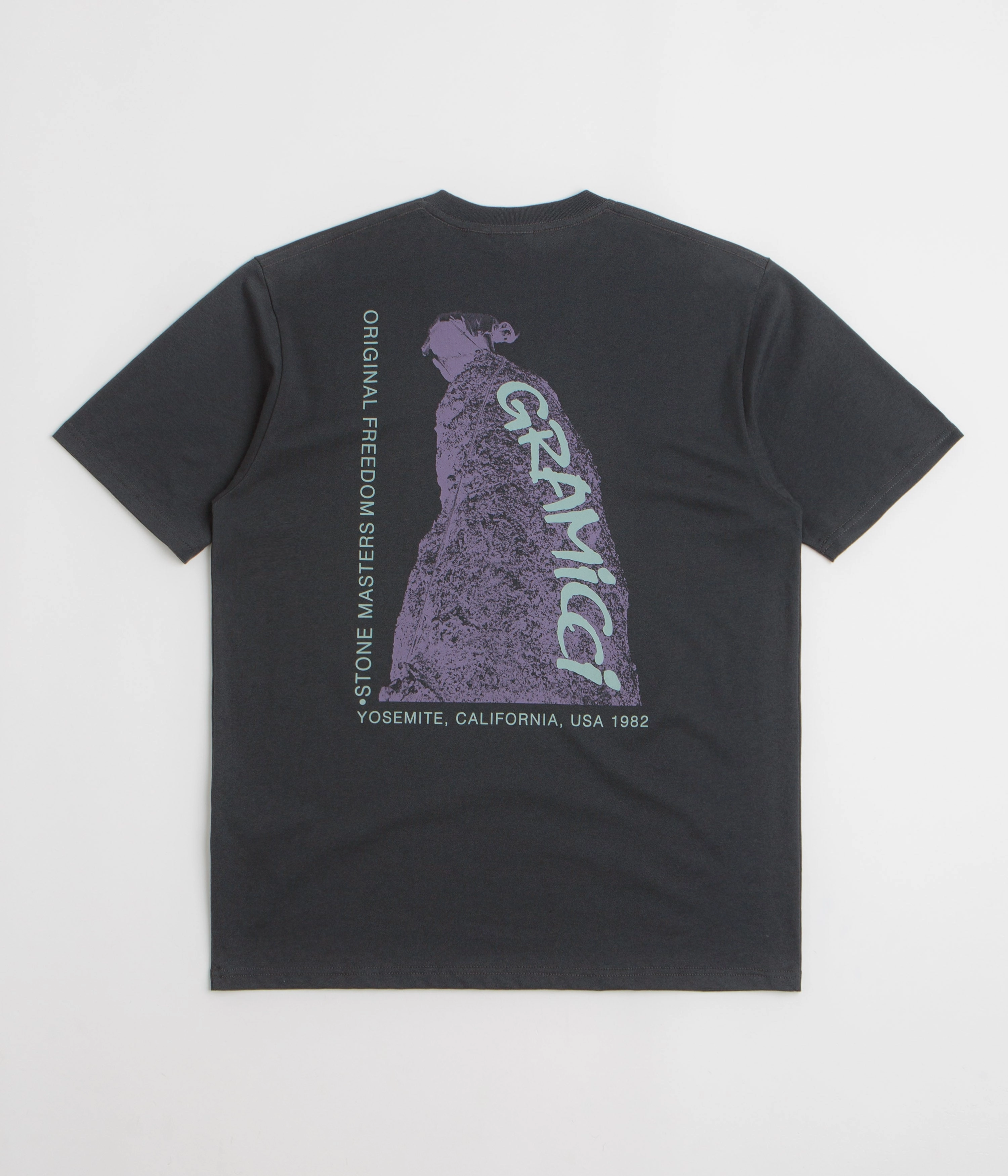 Gramicci Stonemasters Graphic T-Shirt - Vintage Black Windy day